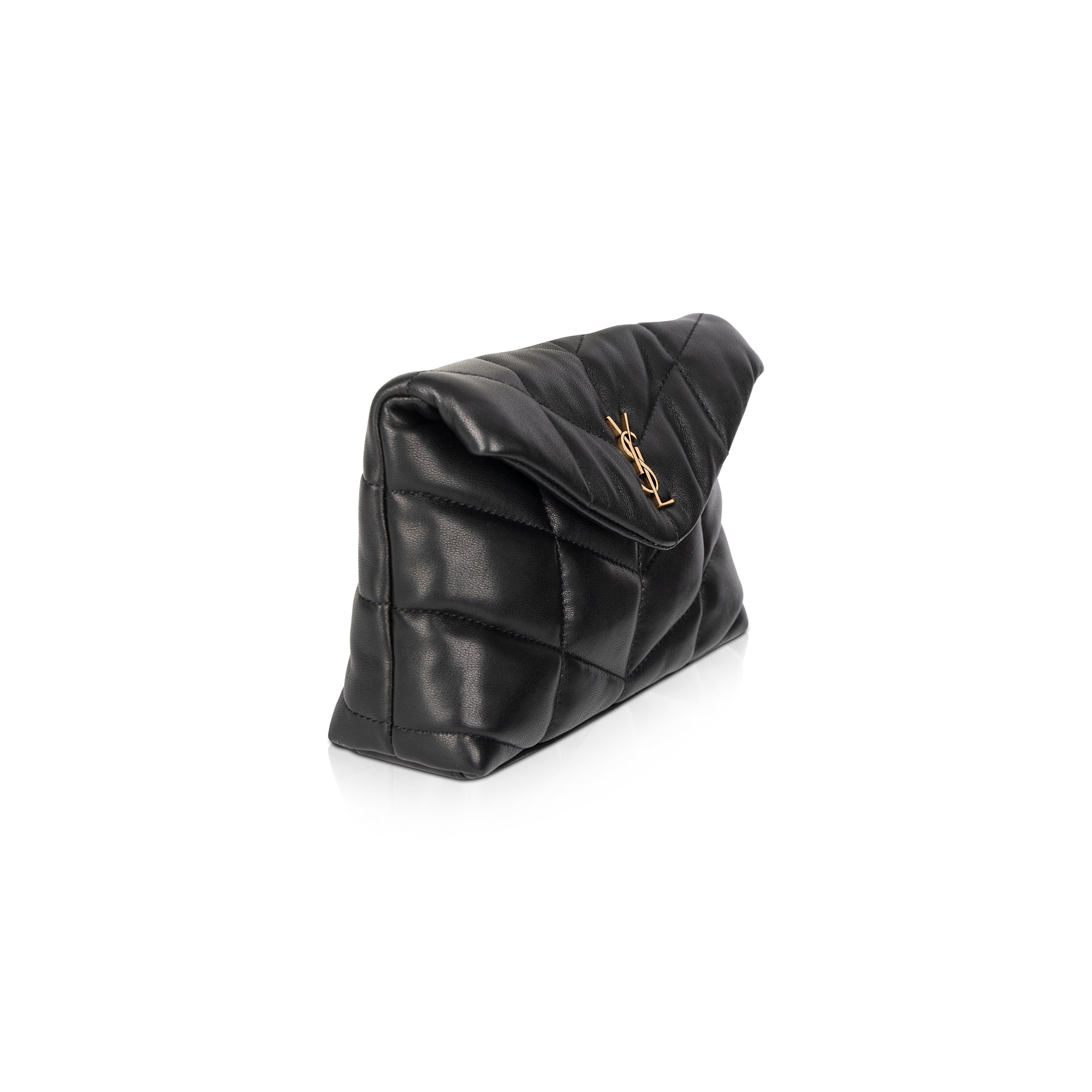 Saint Laurent 2021 Small Puffer Pouch w/ Box