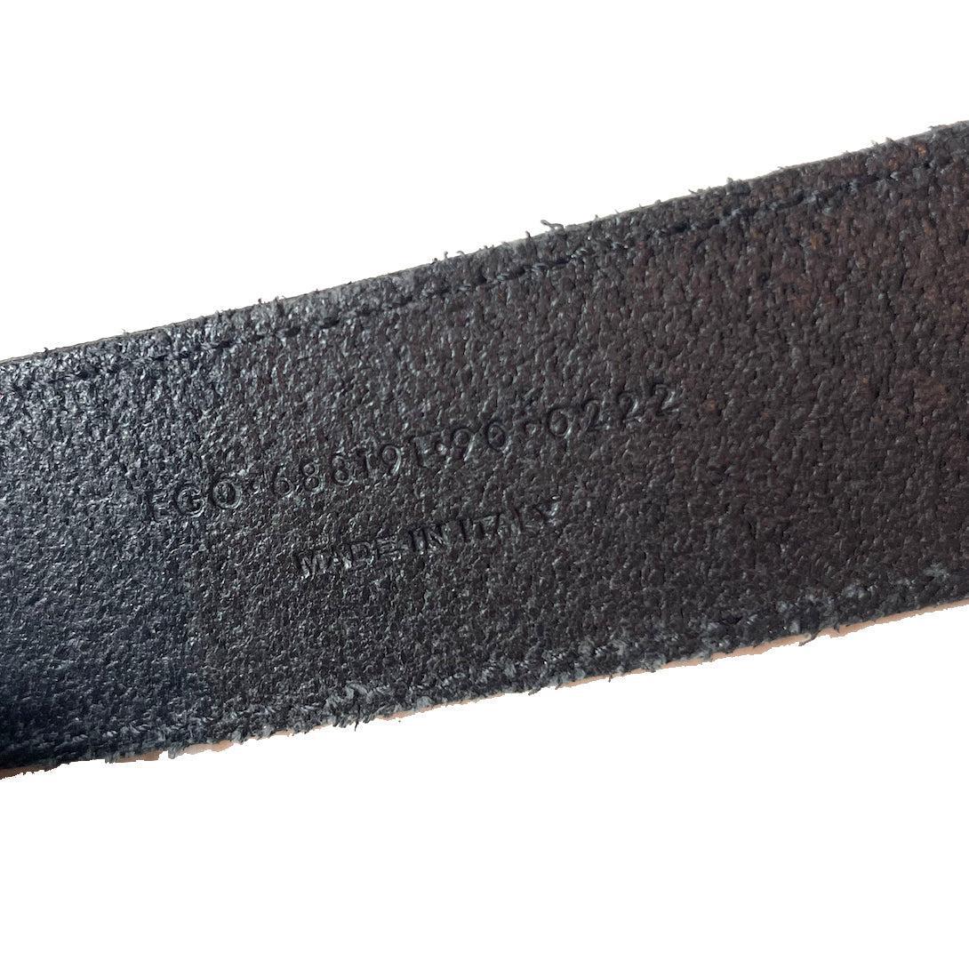 Saint Laurent 2022 Folk Buckle Leather Belt w/ Box