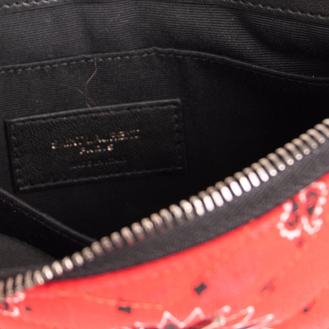 Saint Laurent Bandana Wristlet Pouch