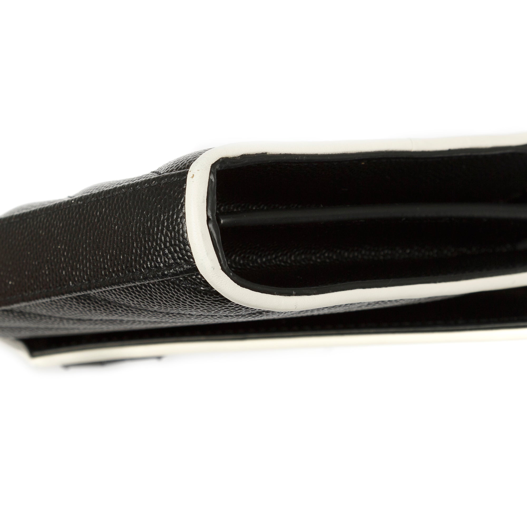 Saint Laurent Bicolour Cassandre Chain Wallet w/ Box