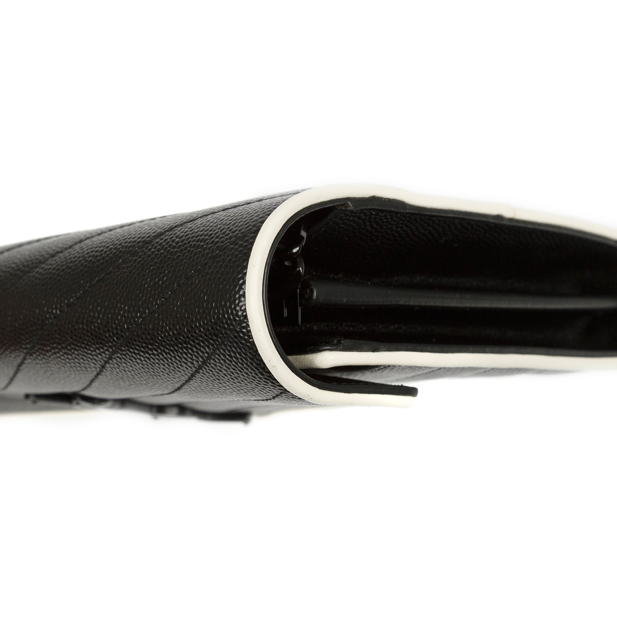 Saint Laurent Bicolour Cassandre Chain Wallet w/ Box