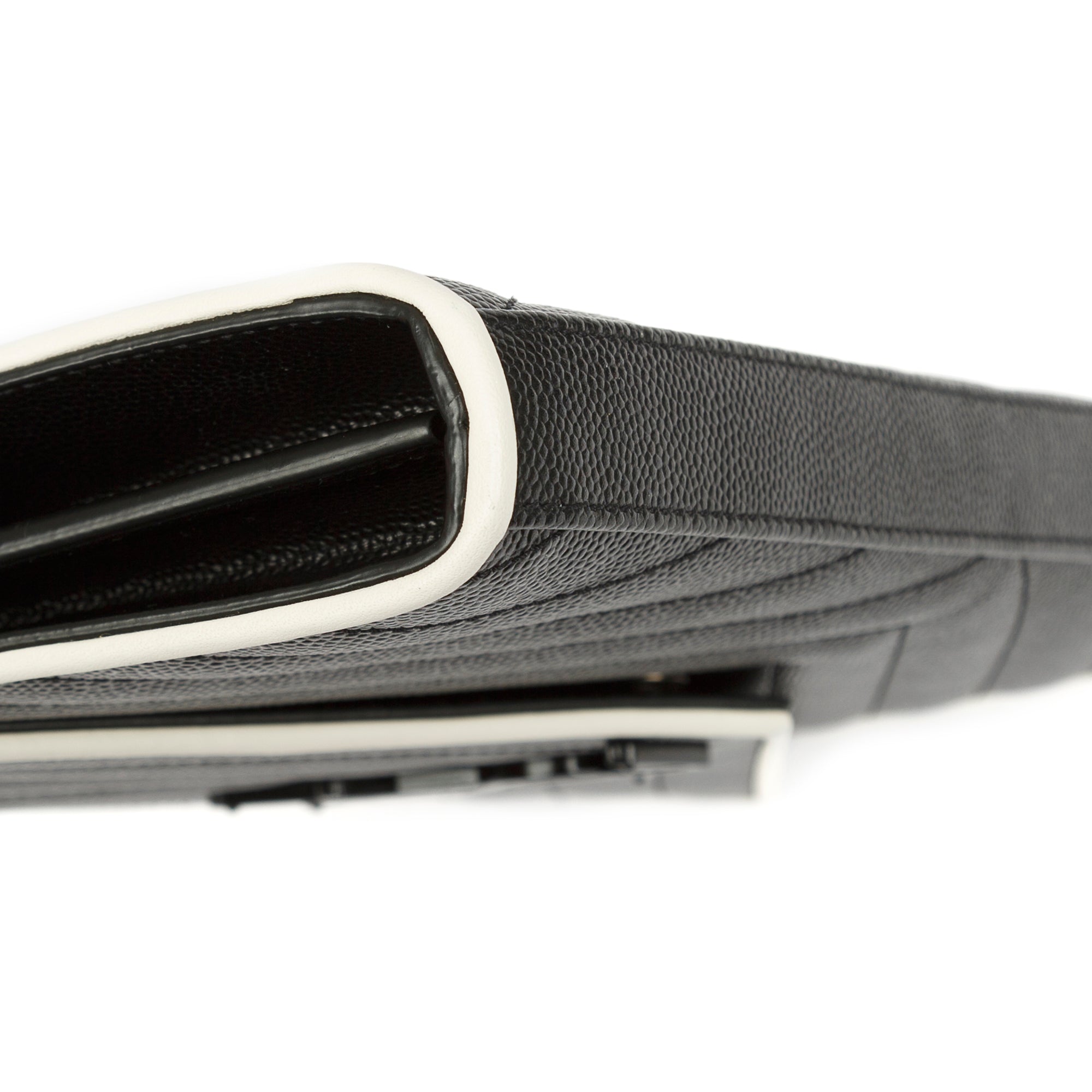 Saint Laurent Bicolour Cassandre Chain Wallet w/ Box