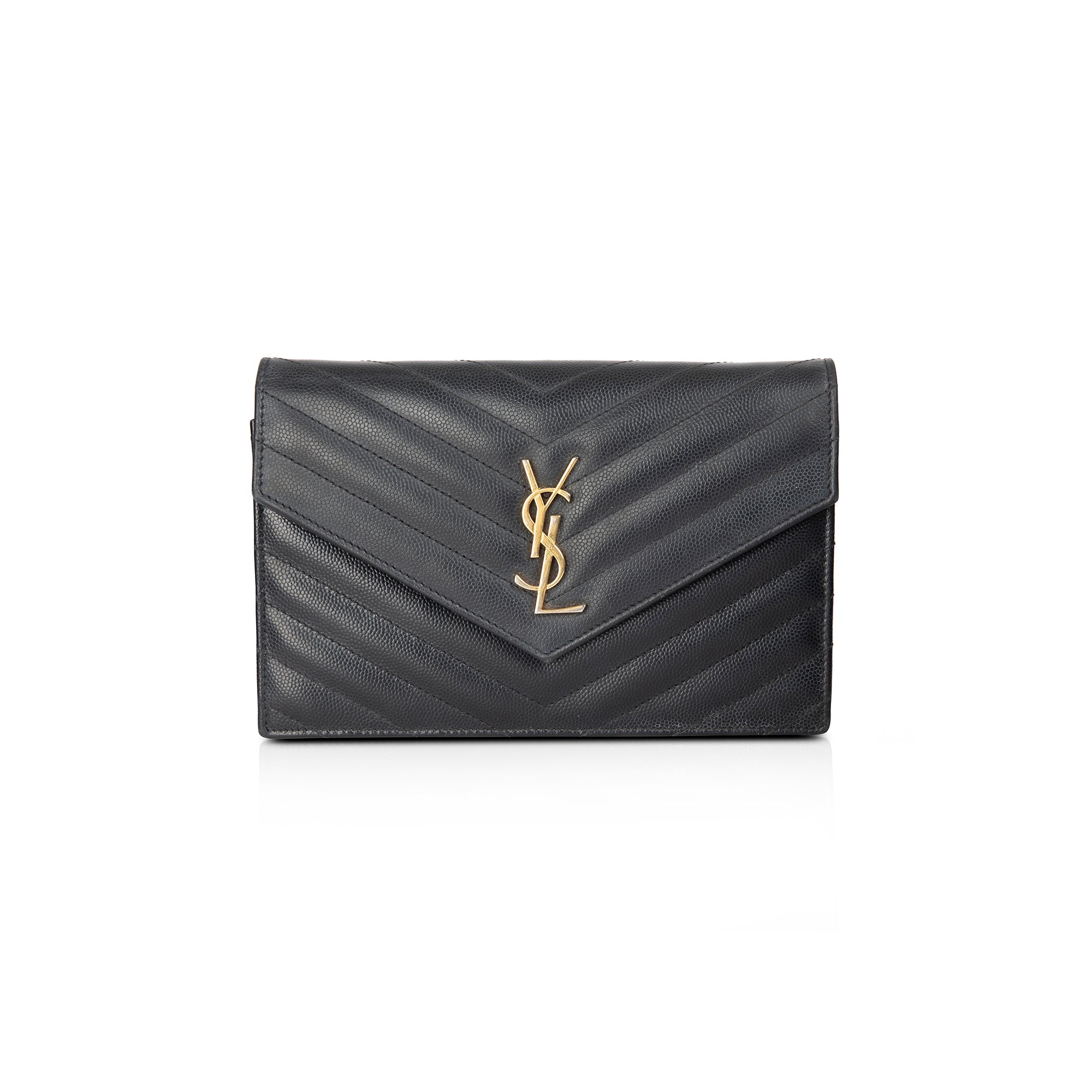 Saint Laurent Cassandre Envelope Chain Wallet
