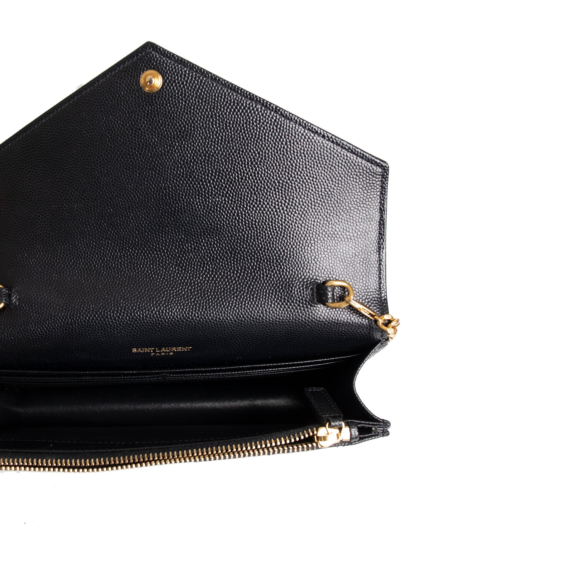 Saint Laurent Cassandre Envelope Chain Wallet w/ Box