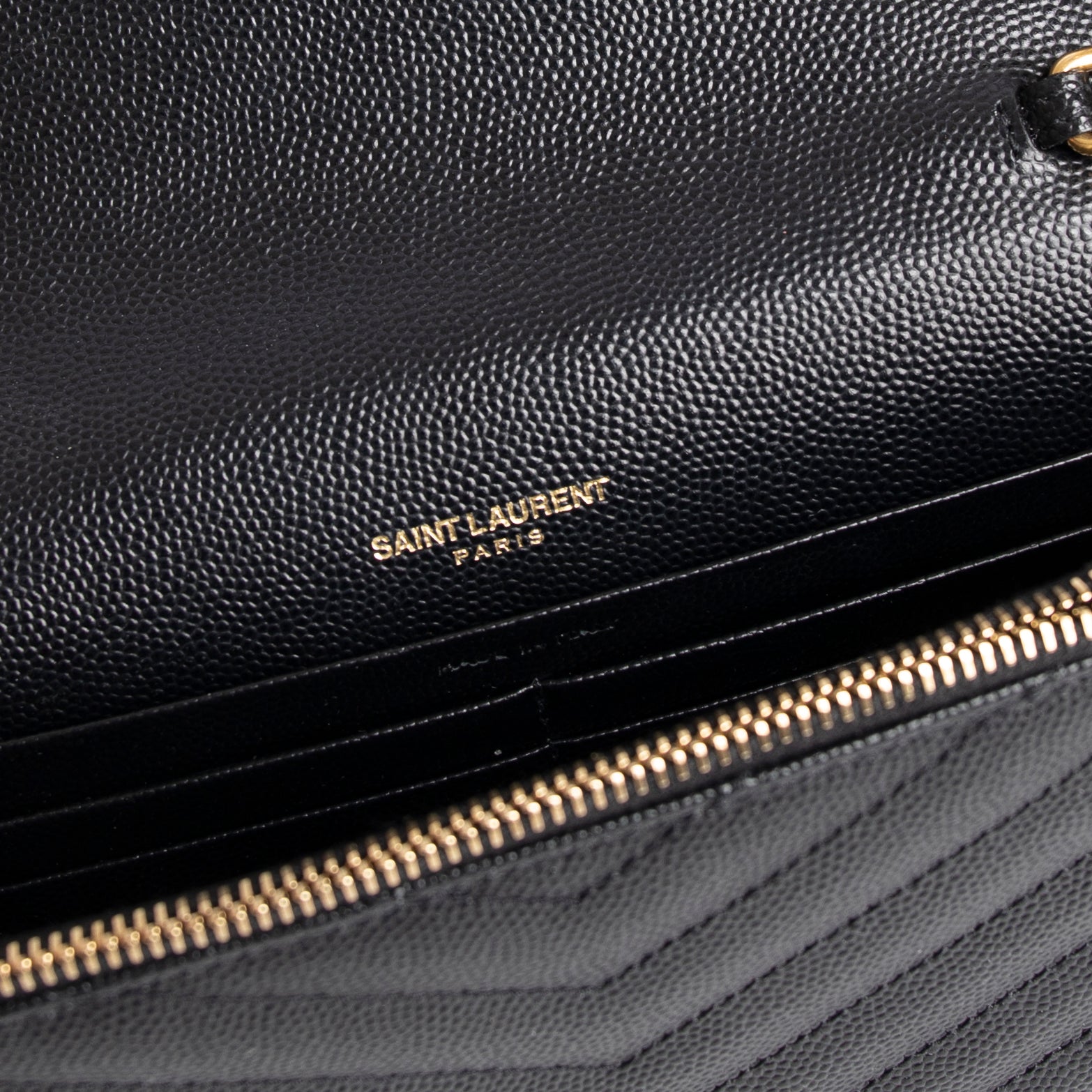 Saint Laurent Cassandre Envelope Chain Wallet w/ Box