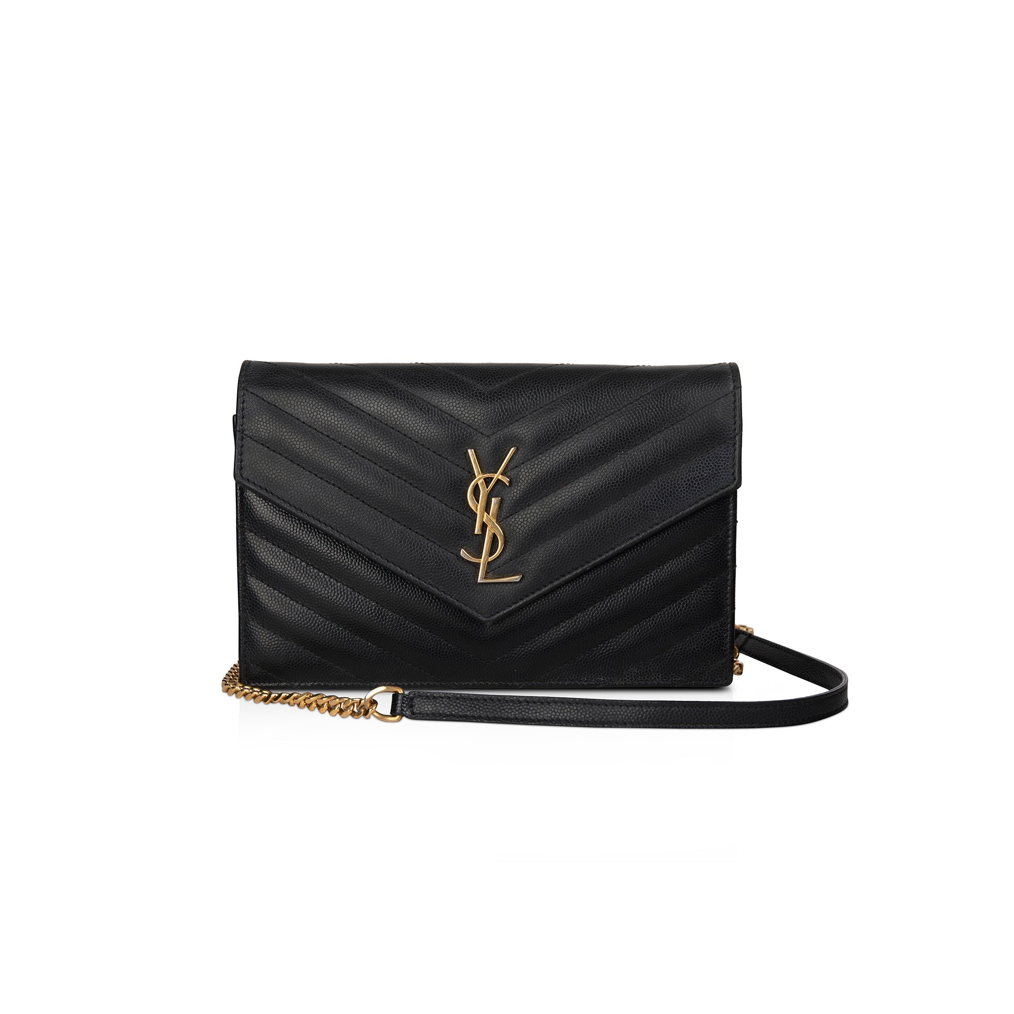 Saint Laurent Cassandre Envelope Chain Wallet