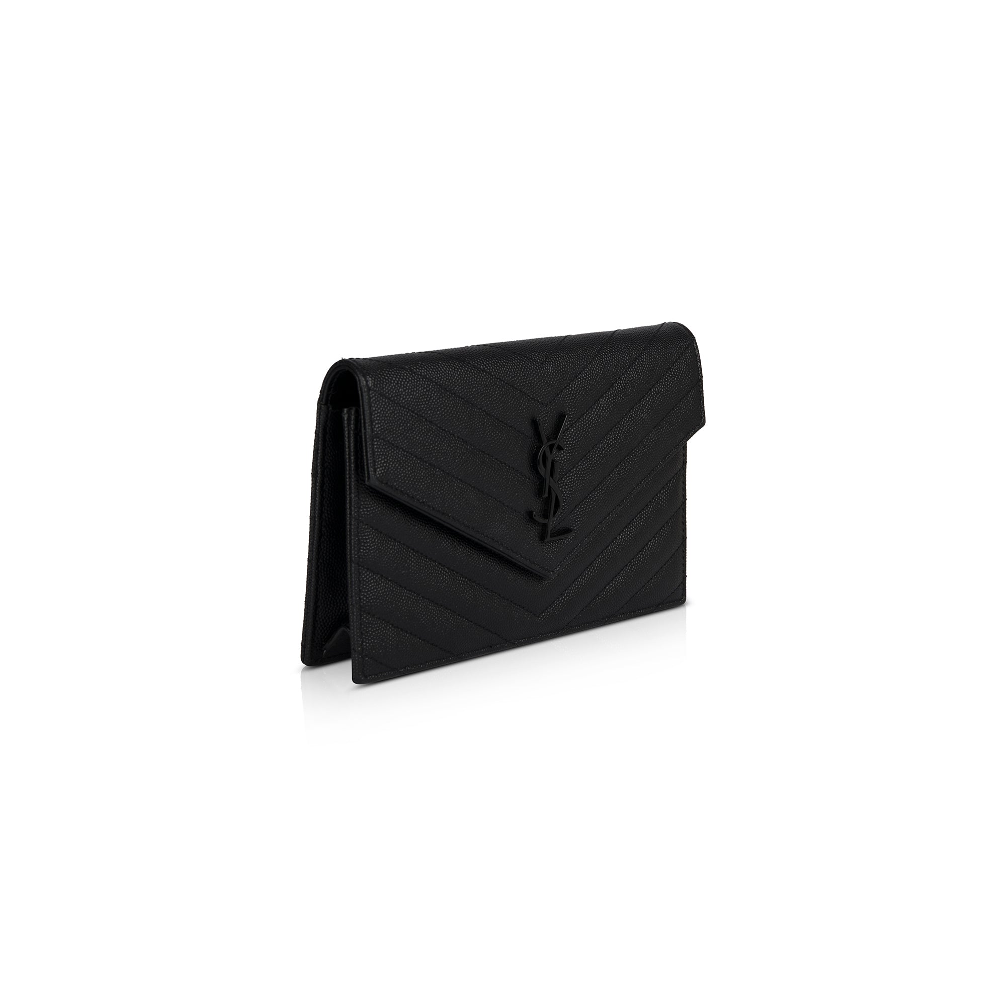 Saint Laurent Classic Monogram Envelope Chain Wallet