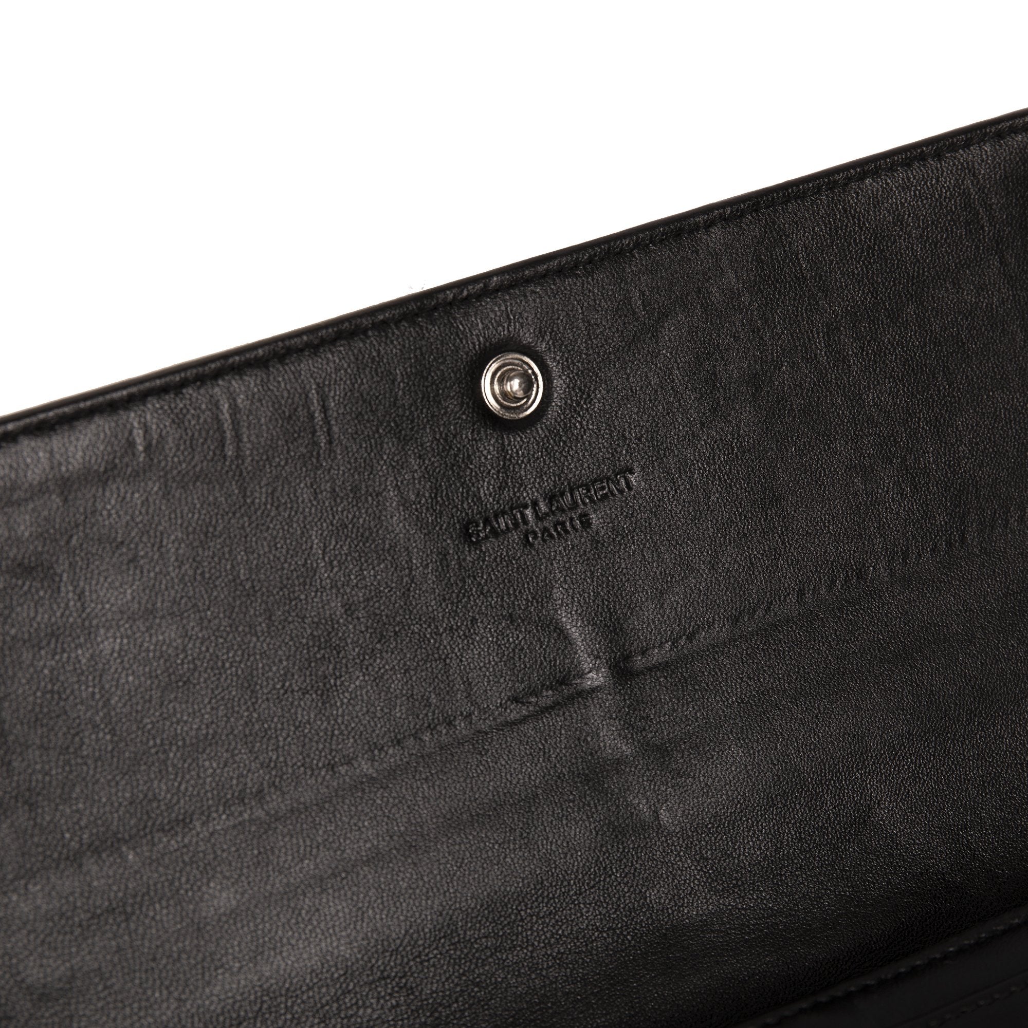 Saint Laurent Croc Embossed Continental Wallet