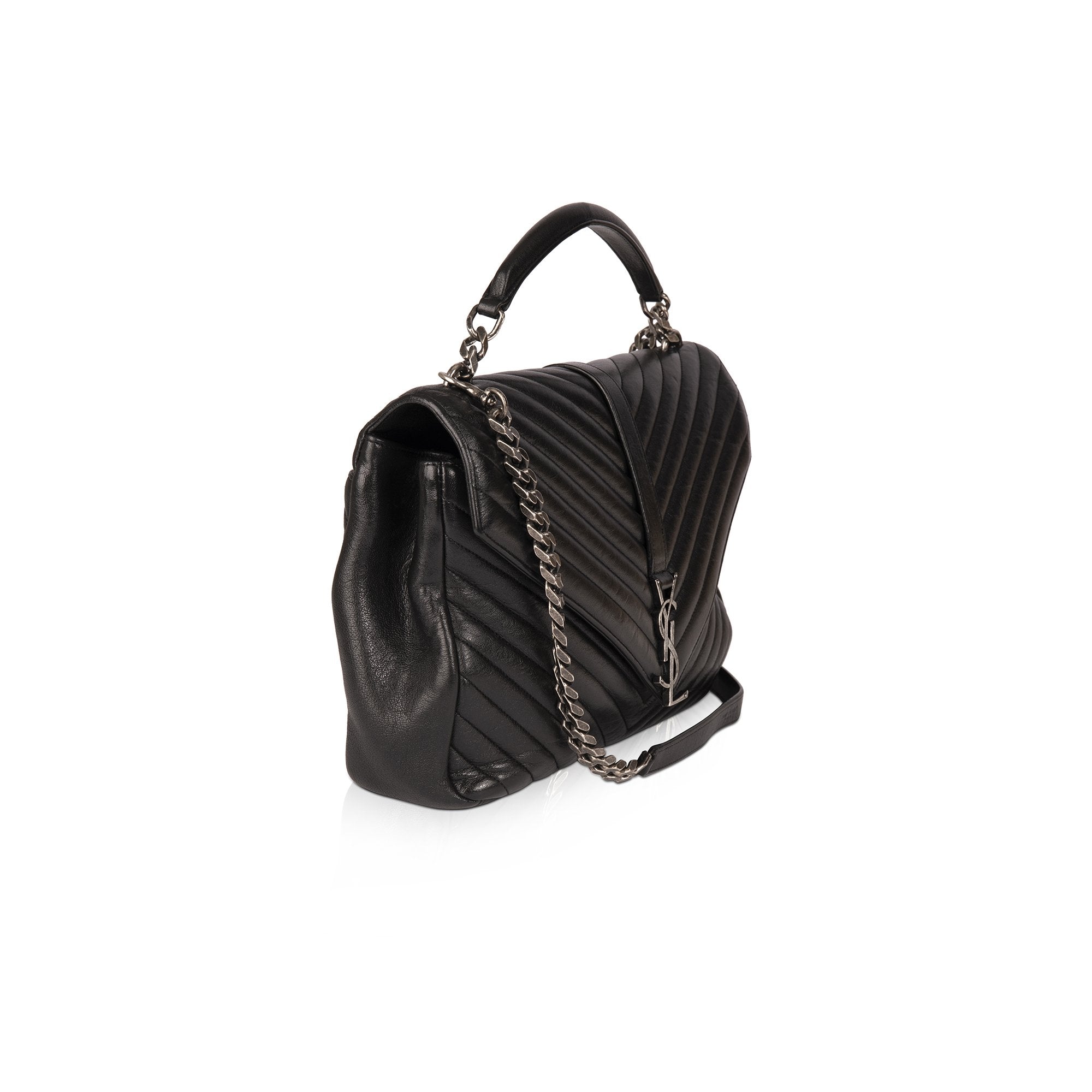 Saint Laurent Large Chevron College Bag