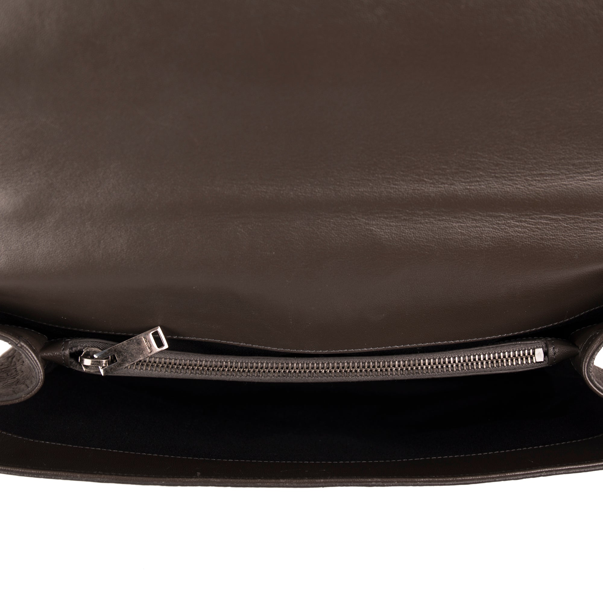 Saint Laurent Large Croc Embossed Nubuck College Bag