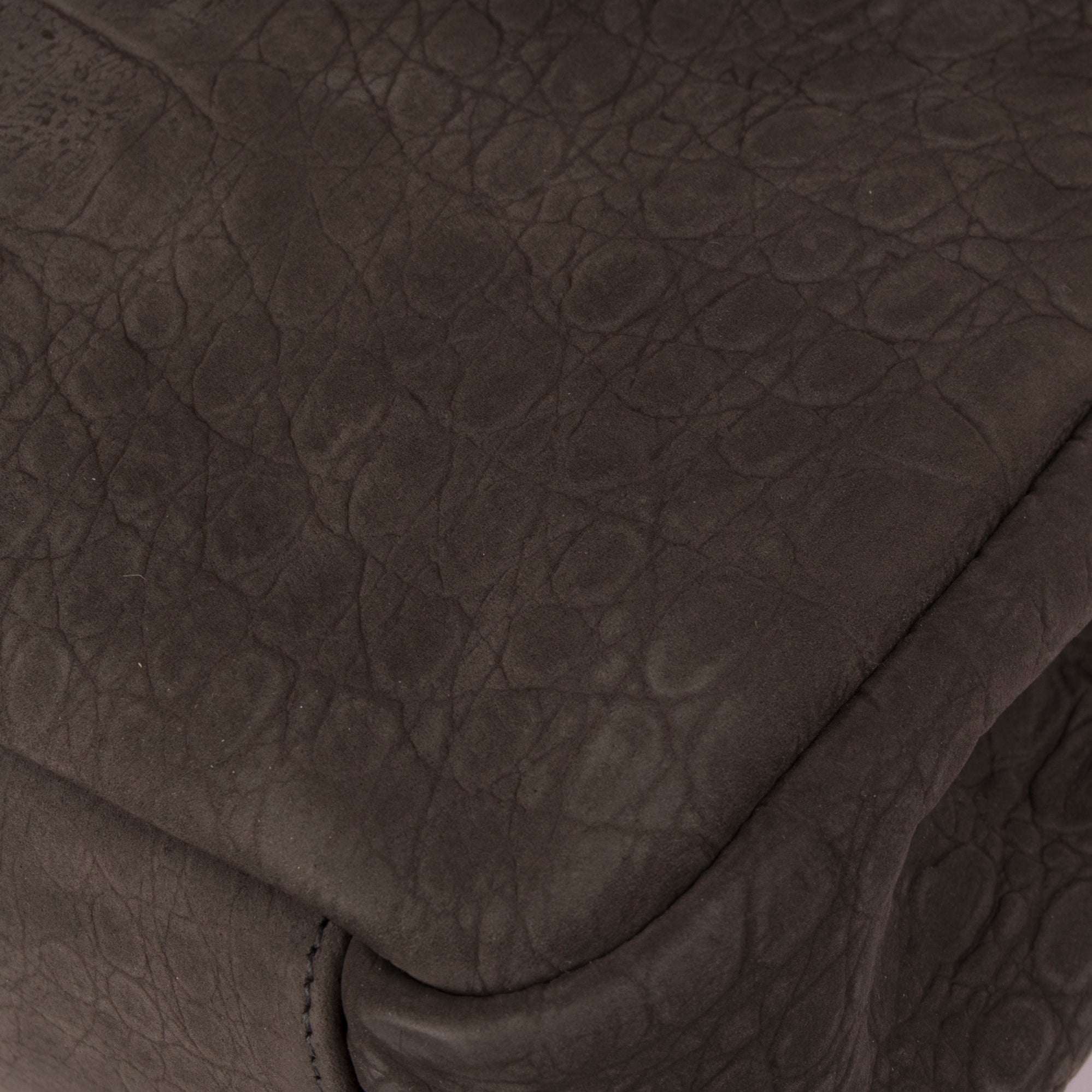 Saint Laurent Large Croc Embossed Nubuck College Bag
