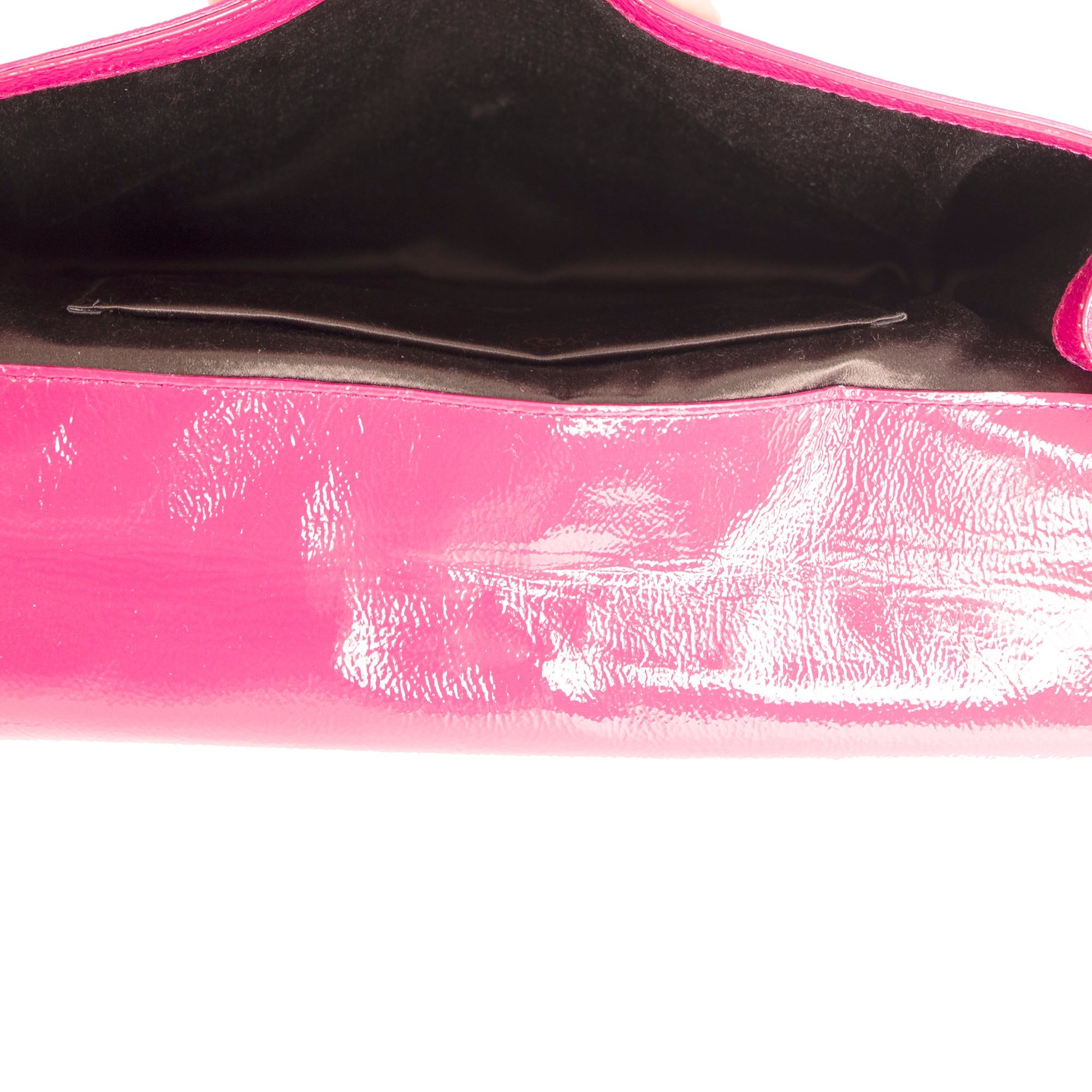 Saint Laurent Large Patent Leather Belle de Jour Clutch