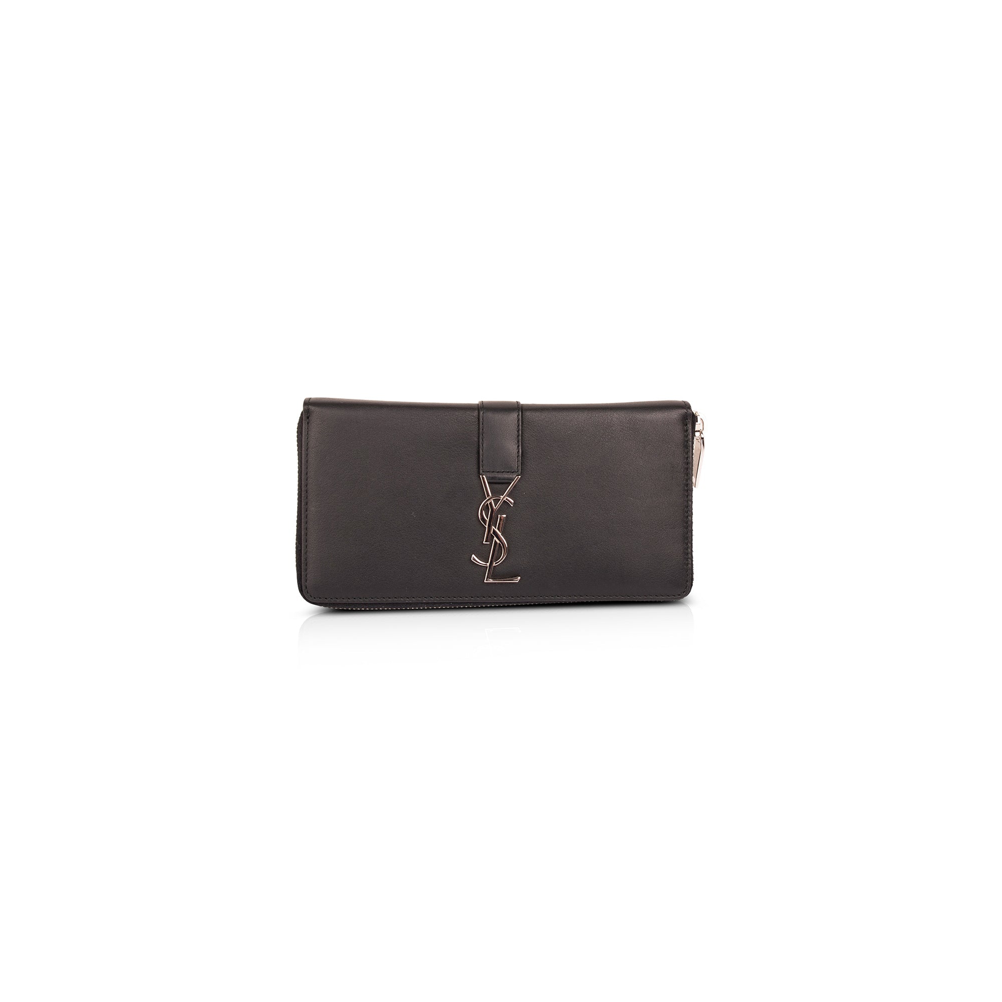 Saint Laurent Leather Continental Wallet w/ Box