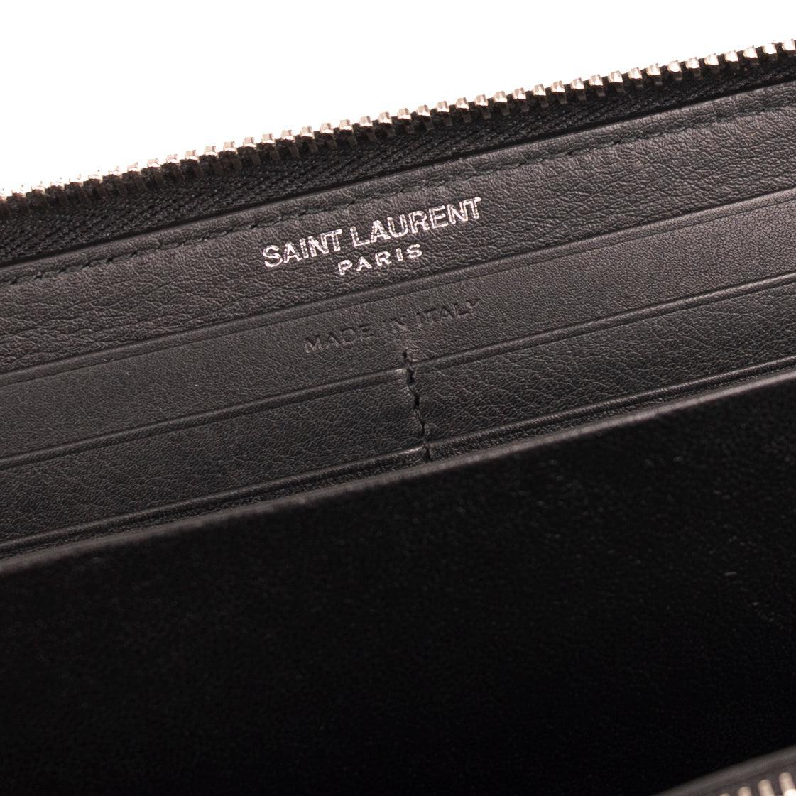 Saint Laurent Leather Continental Wallet w/ Box