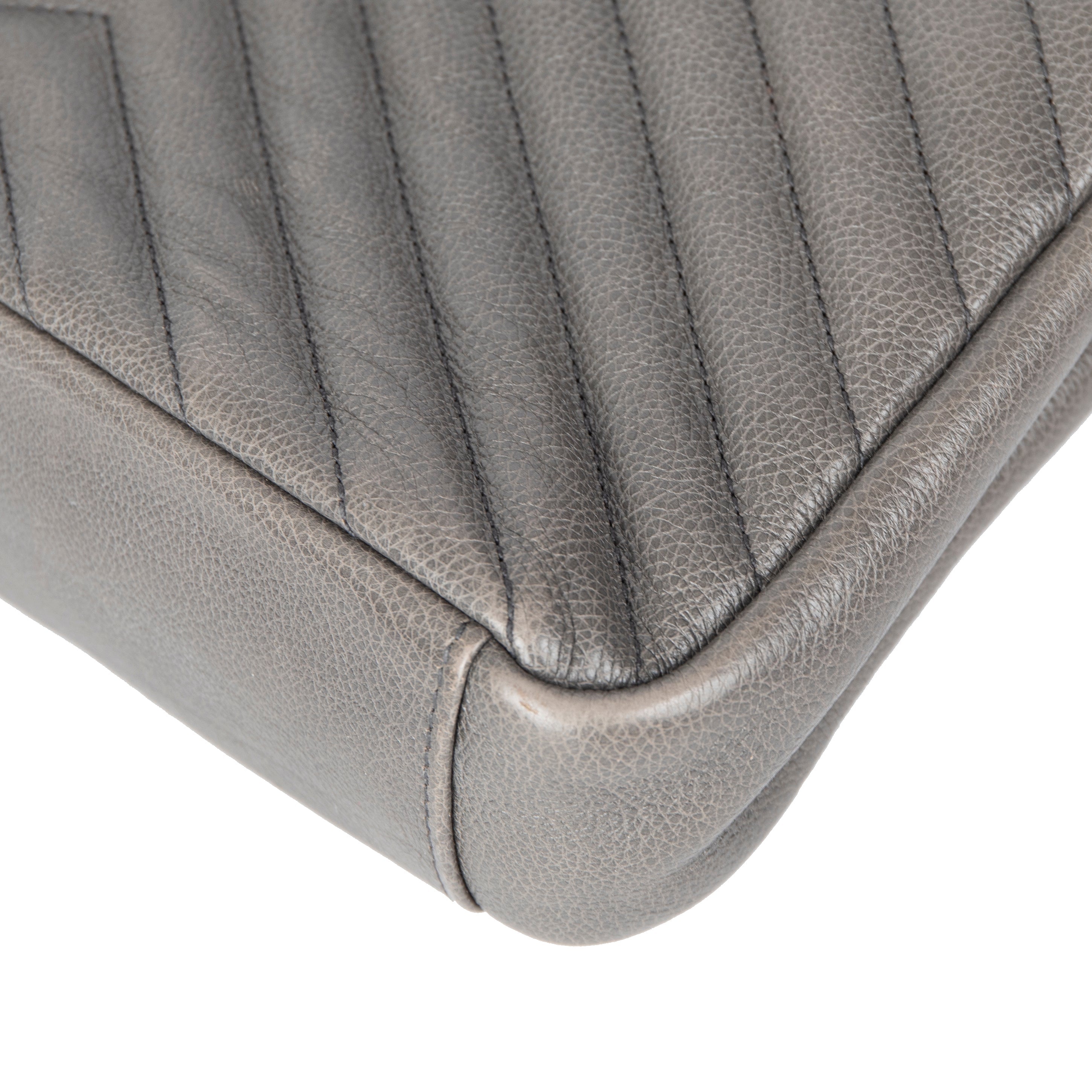 Saint Laurent Medium Chevron College Bag w/ Box & Receipt