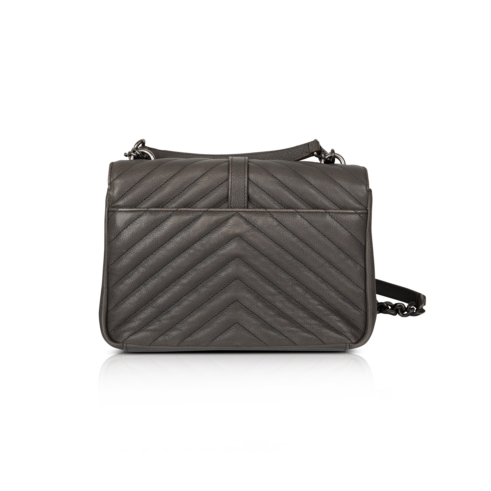 Saint Laurent Medium Chevron College Bag w/ Box & Receipt