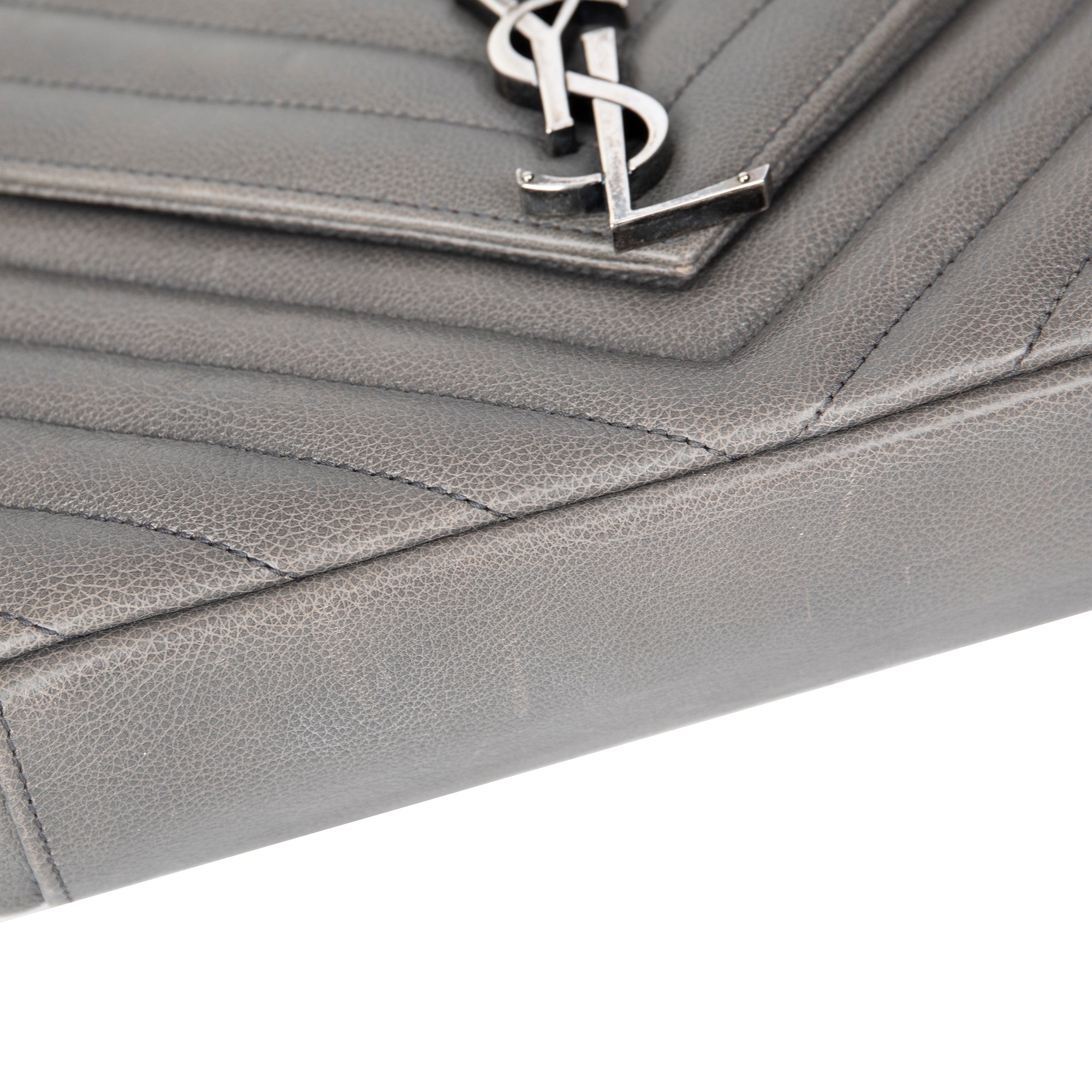 Saint Laurent Medium Chevron College Bag w/ Box & Receipt