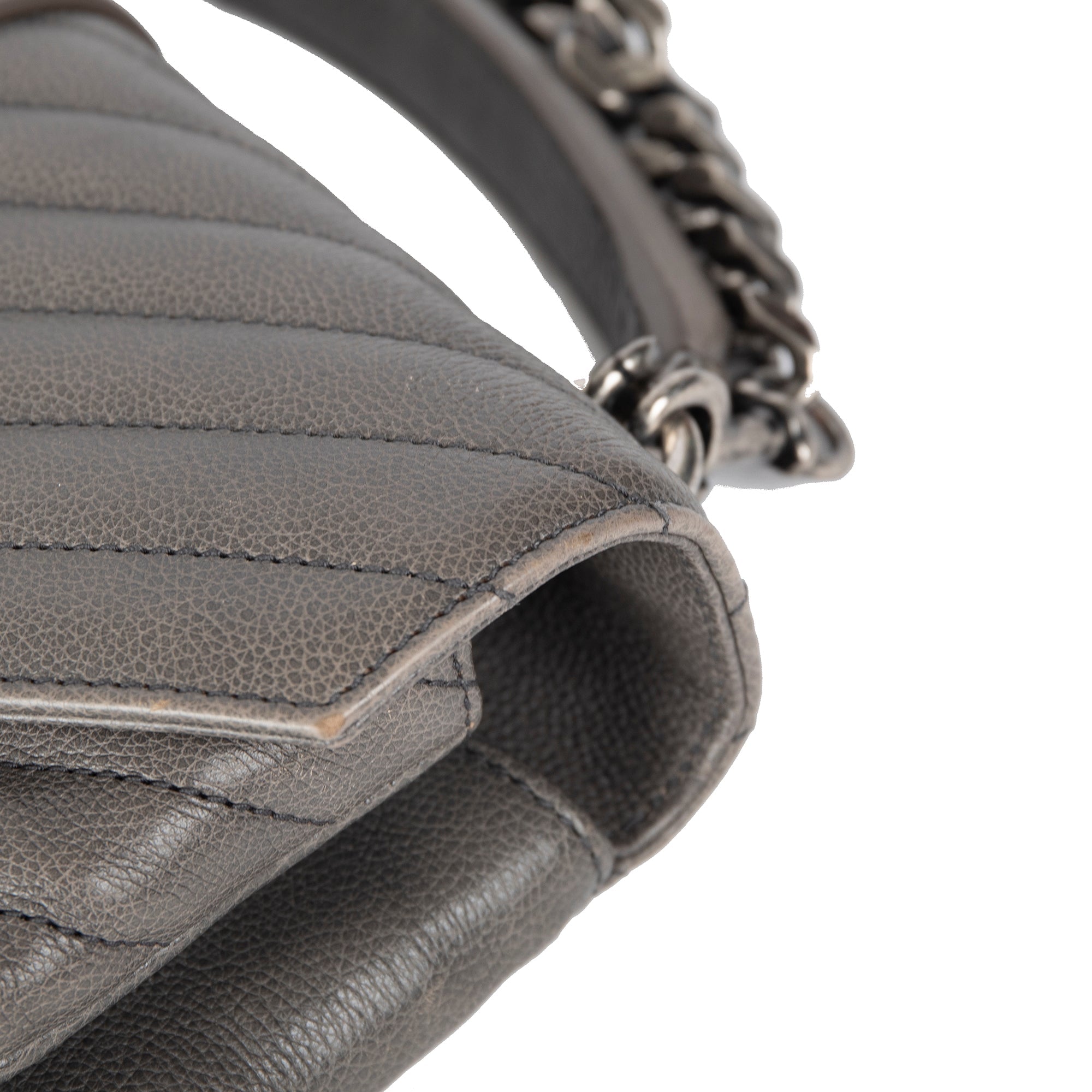 Saint Laurent Medium Chevron College Bag w/ Box & Receipt