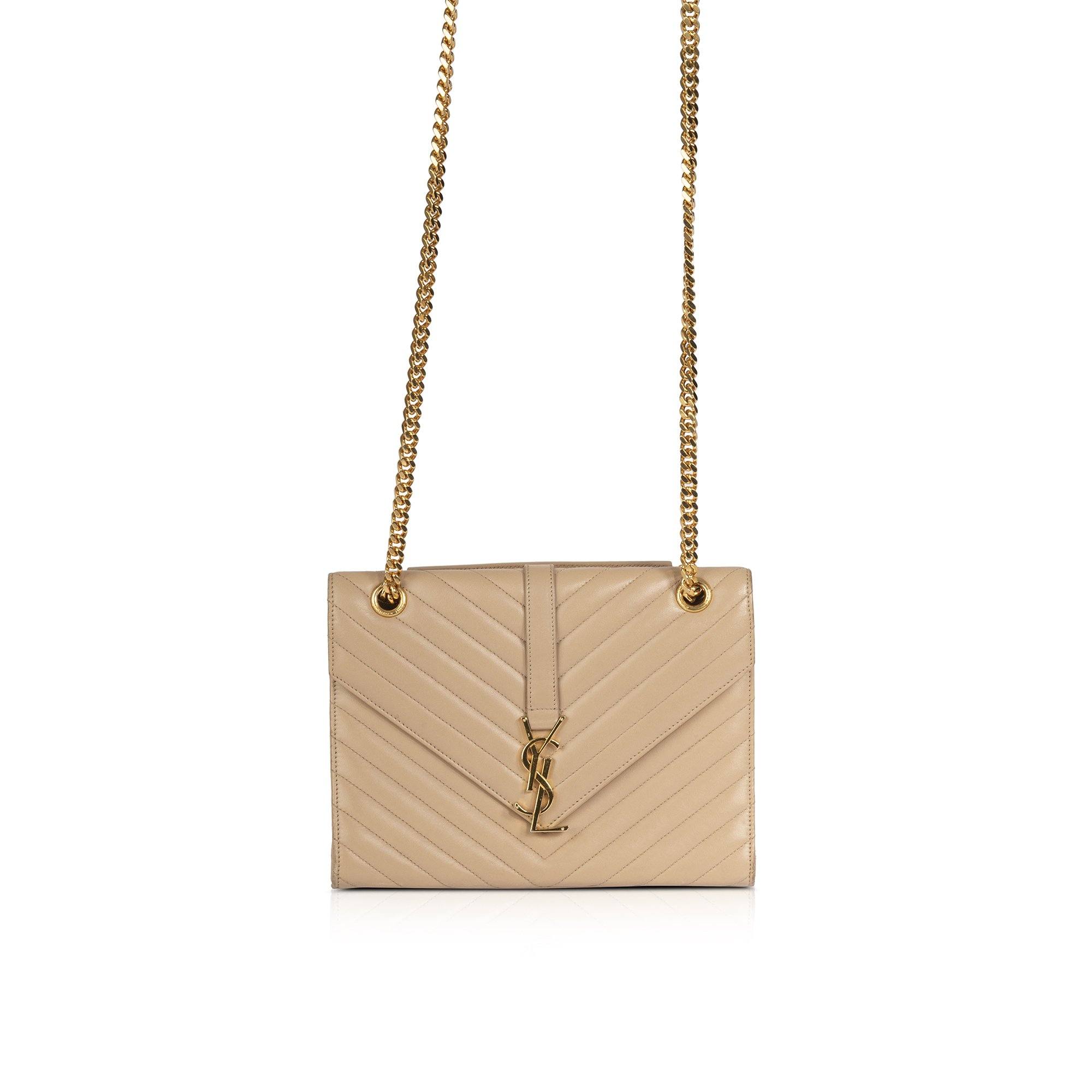 Saint Laurent Medium Monogram Envelope Chain Bag w/ Box