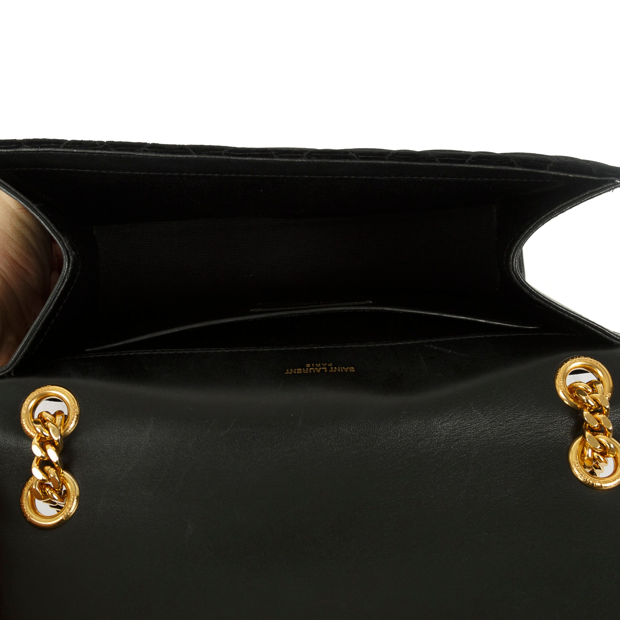 Saint Laurent Medium Velvet Mix Matelasse Envelope Chain Bag