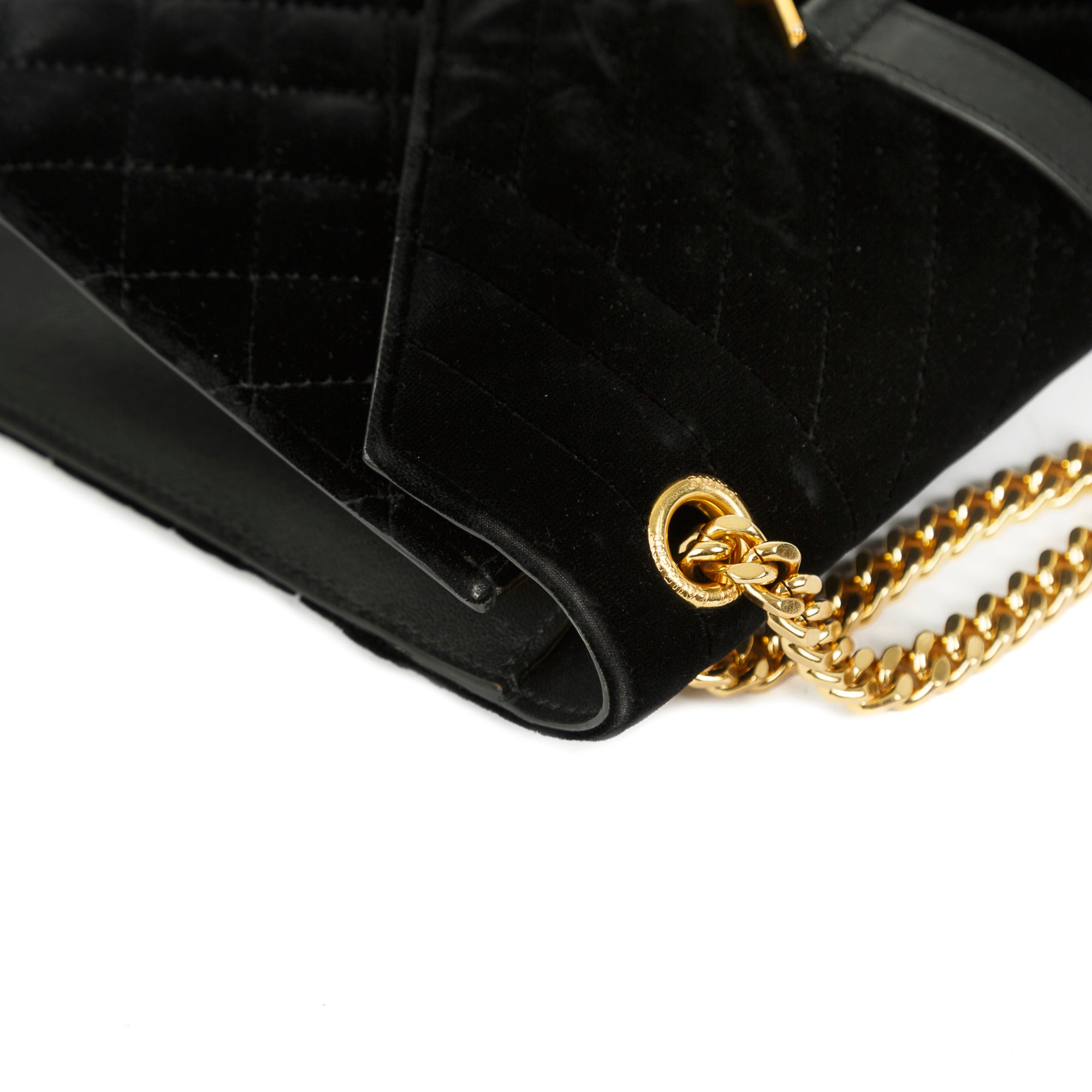 Saint Laurent Medium Velvet Mix Matelasse Envelope Chain Bag