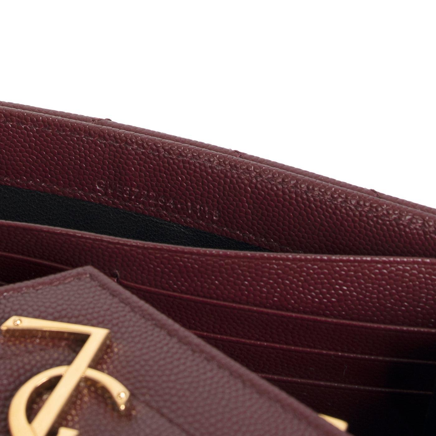 Saint Laurent Monogram Cassandre Envelope Wallet w/ Box