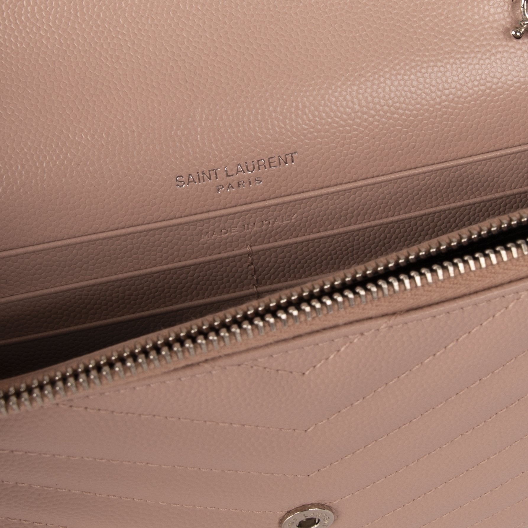 Saint Laurent Monogram Matelasse Envelope Chain Wallet