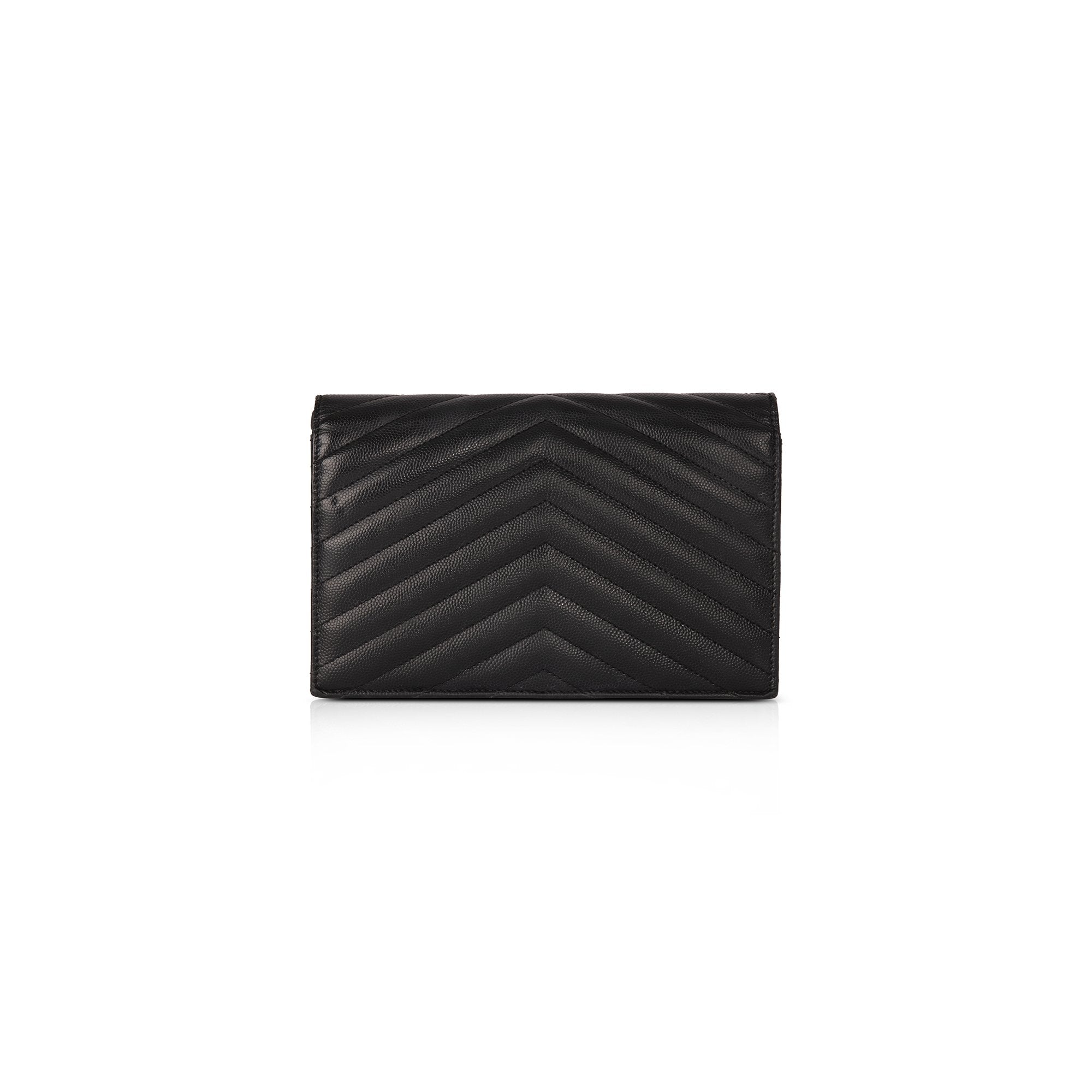 Saint Laurent Monogram Matelasse Envelope Chain Wallet w/ Box