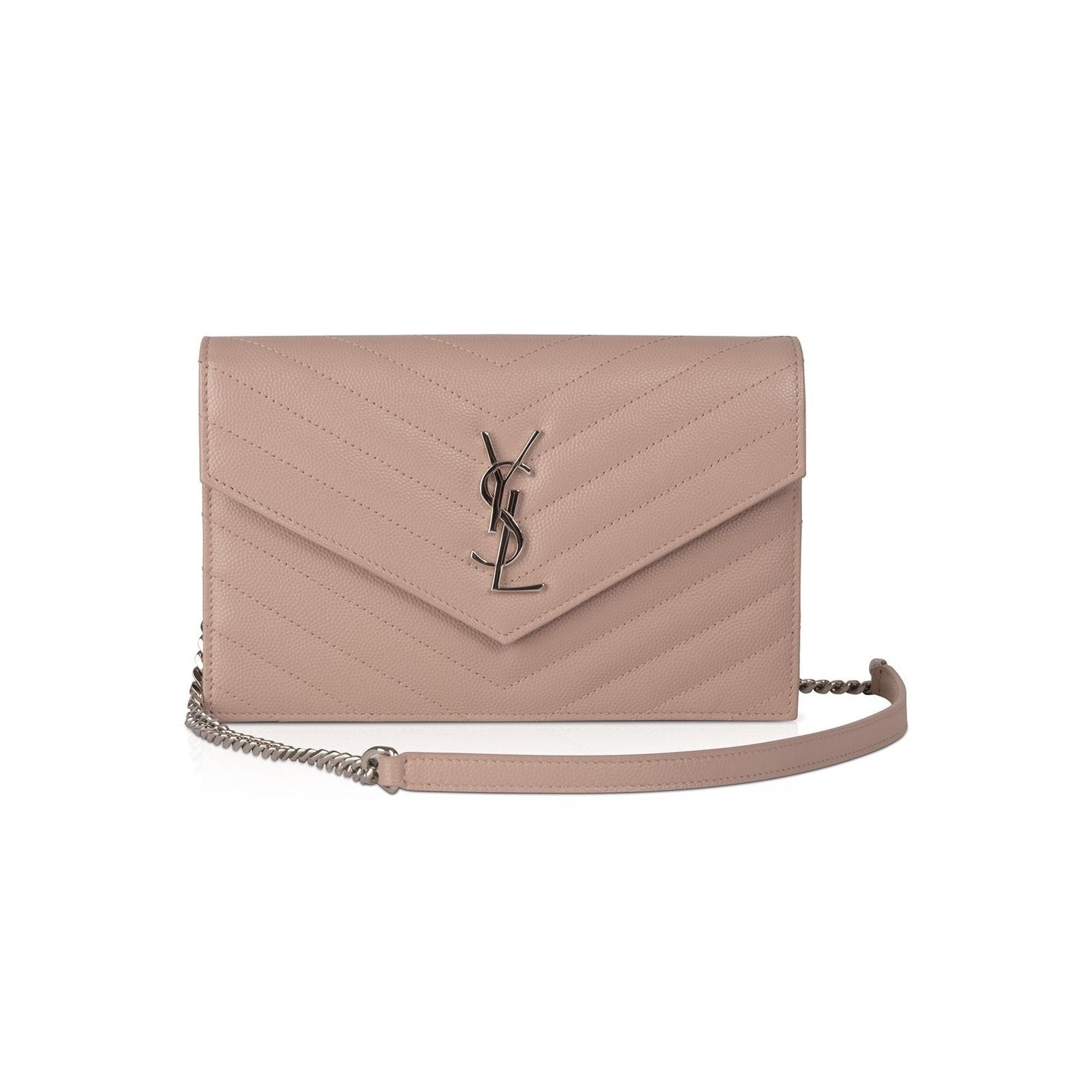 Saint Laurent Monogram Matelasse Envelope Chain Wallet