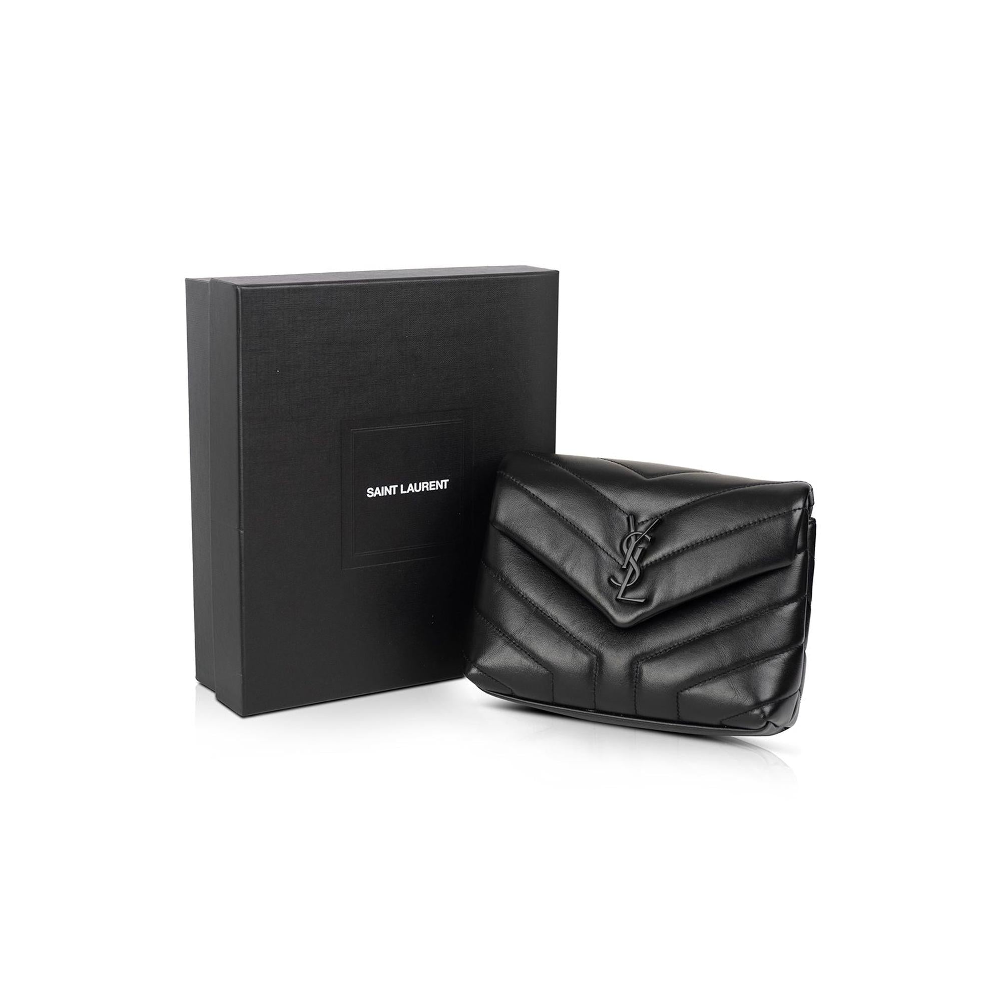 Saint Laurent Monogram Matelasse Toy Loulou Crossbody Bag w/ Box