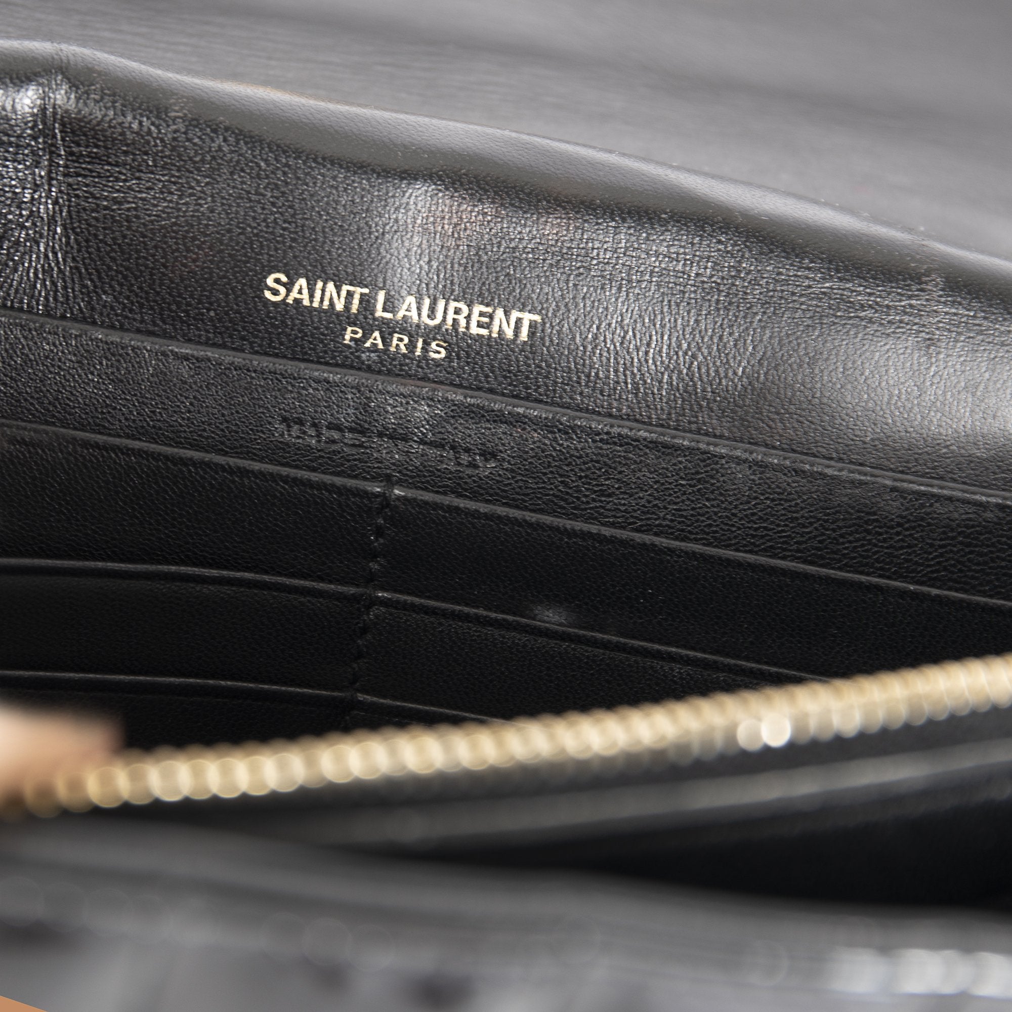 Saint Laurent Monogram Vicky Chain Wallet w/ Box