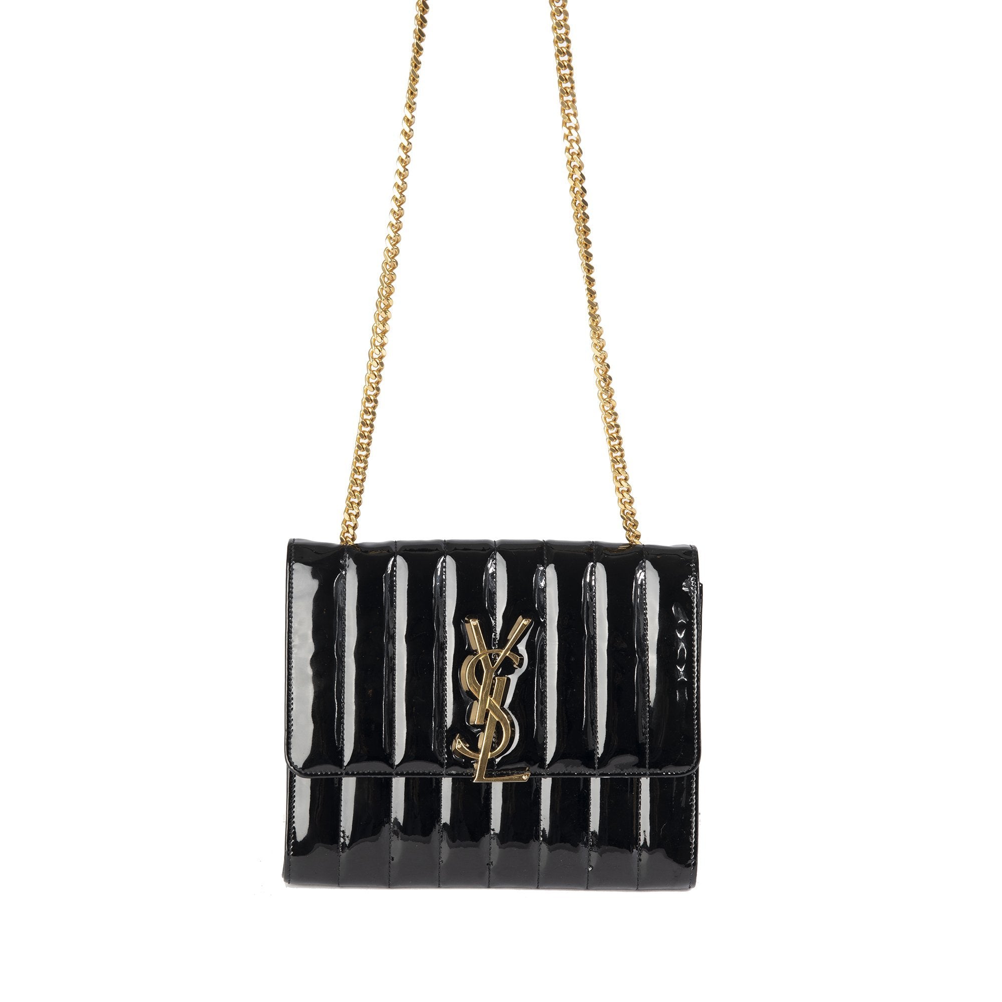 Saint Laurent Monogram Vicky Chain Wallet w/ Box