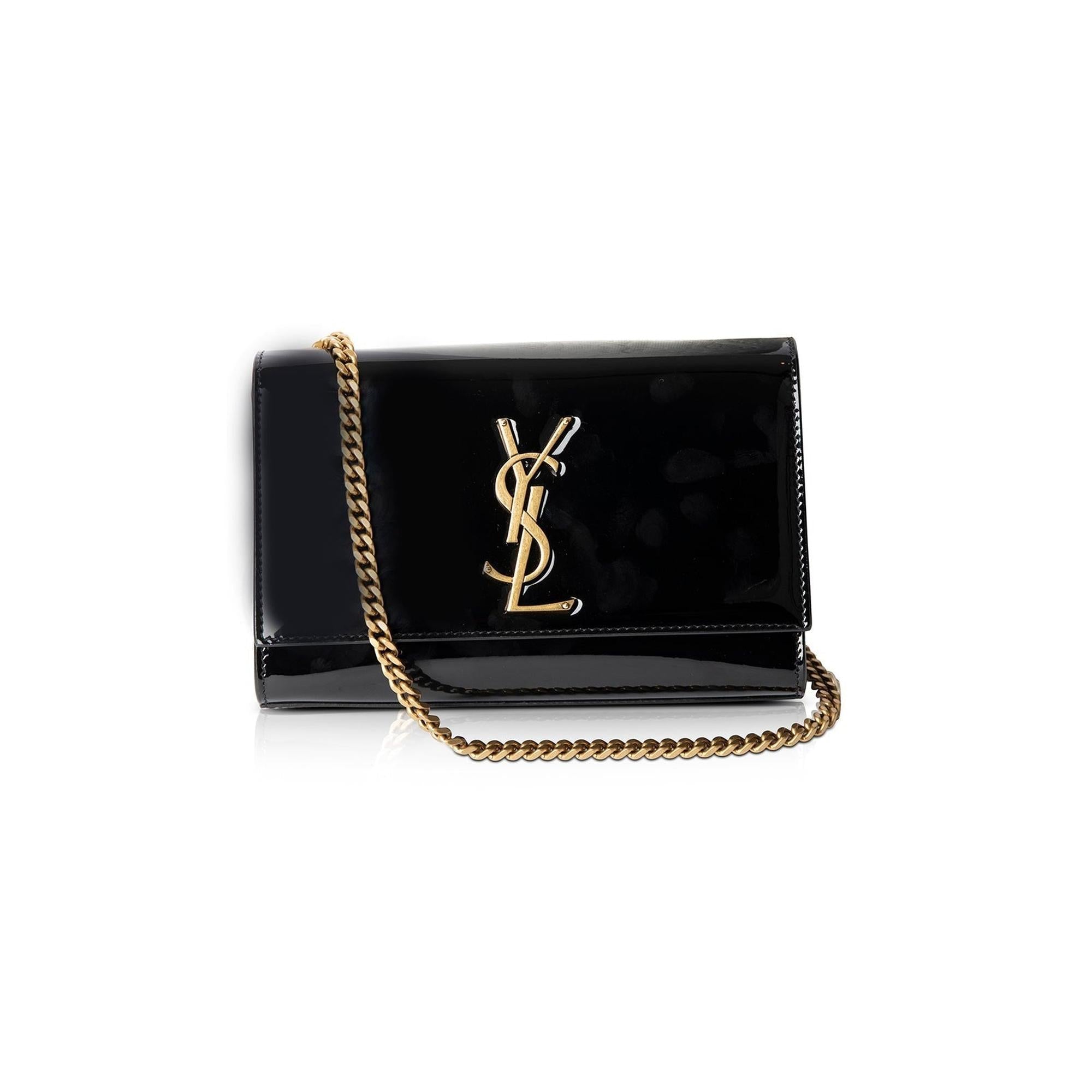 Saint Laurent Patent Leather Small Kate Shoulder Bag