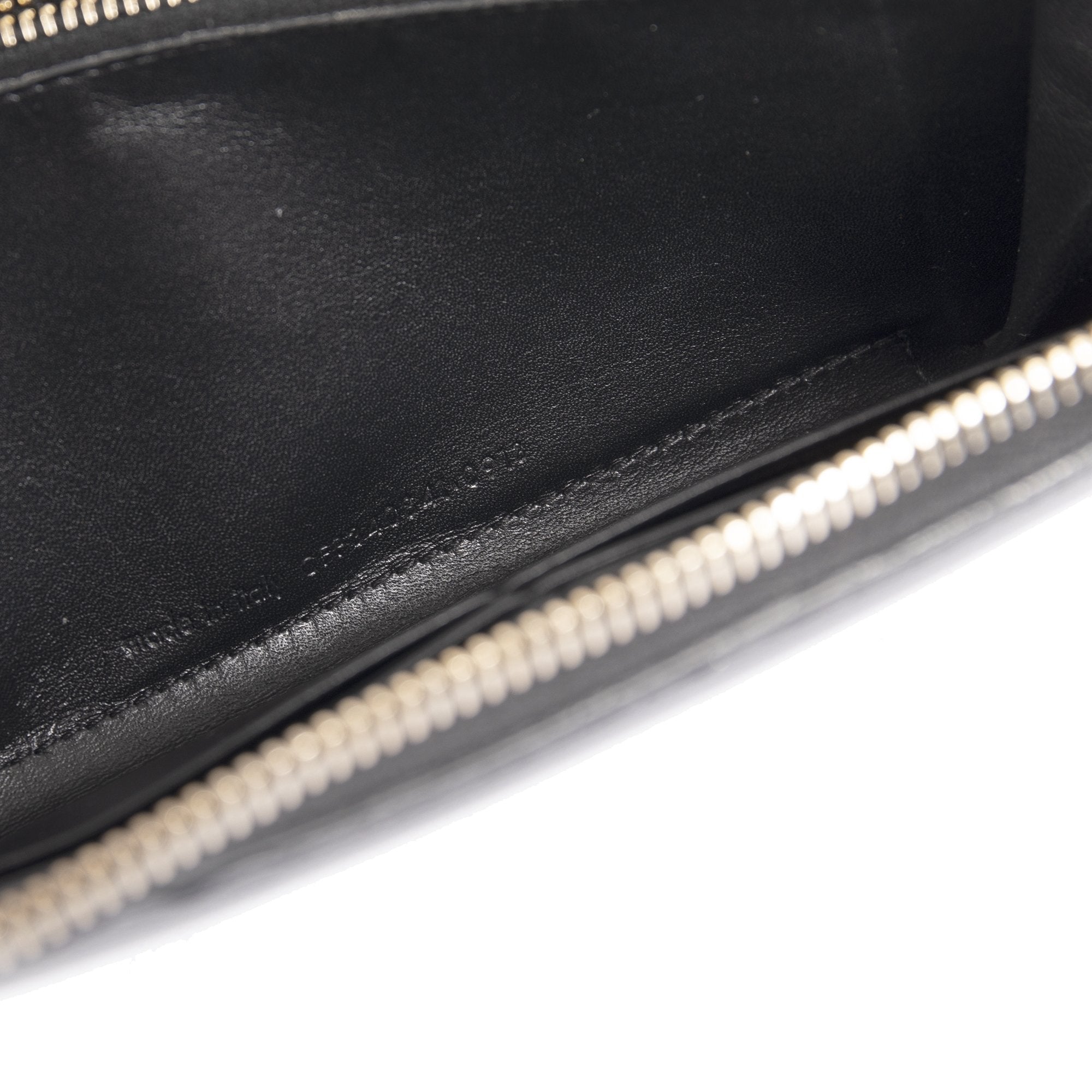 Saint Laurent Shiny Leather Zip Wallet