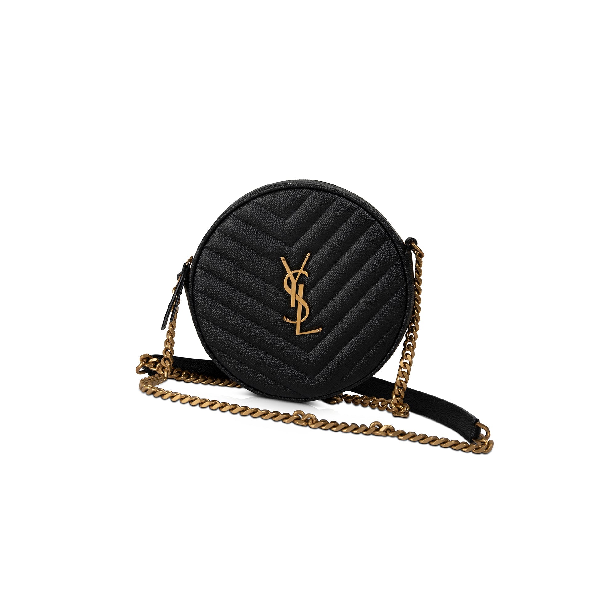 Saint Laurent Vinyle Round Monogram Camera Bag