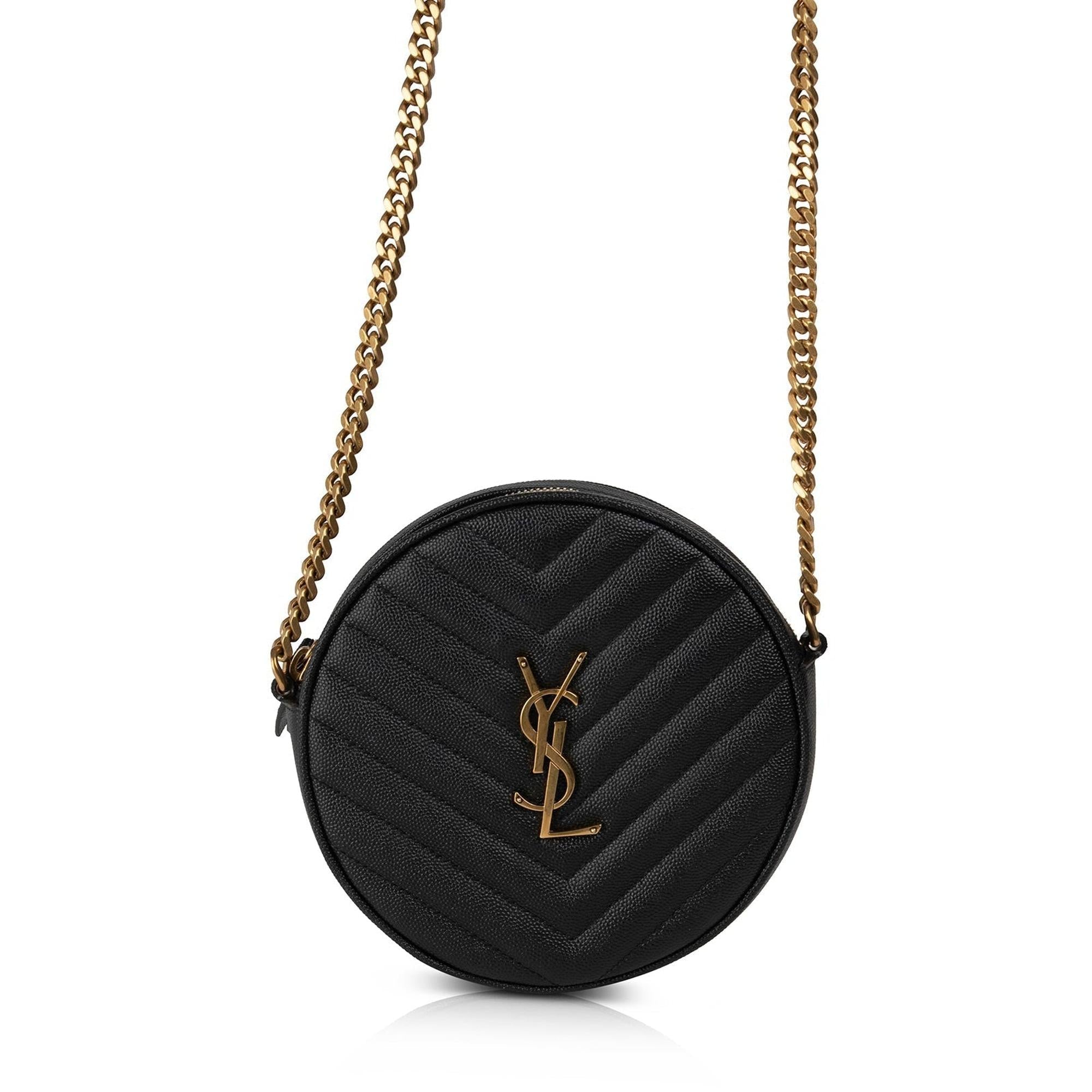 Saint Laurent Vinyle Round Monogram Camera Bag