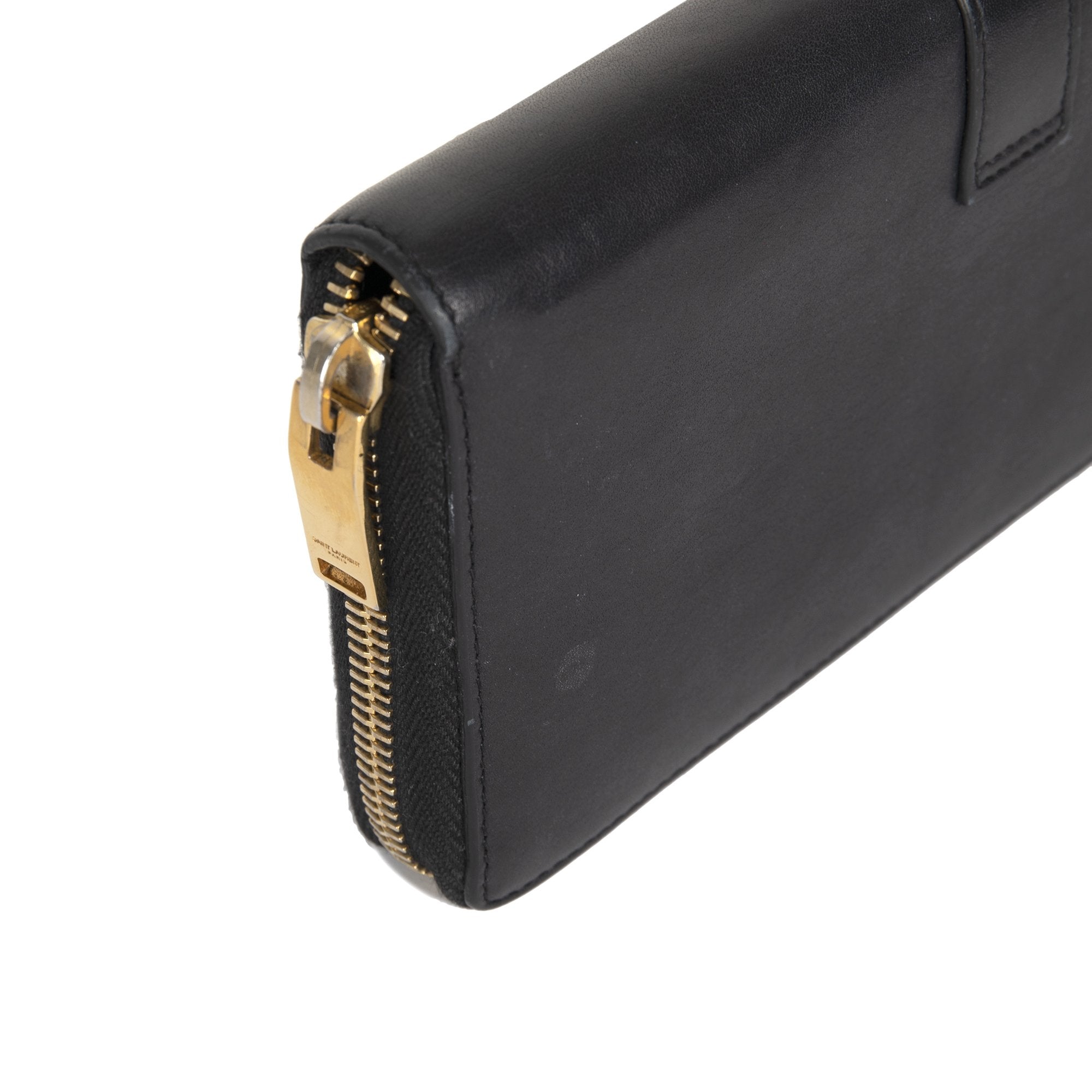 Saint Laurent YSL Line Zip Around Wallet