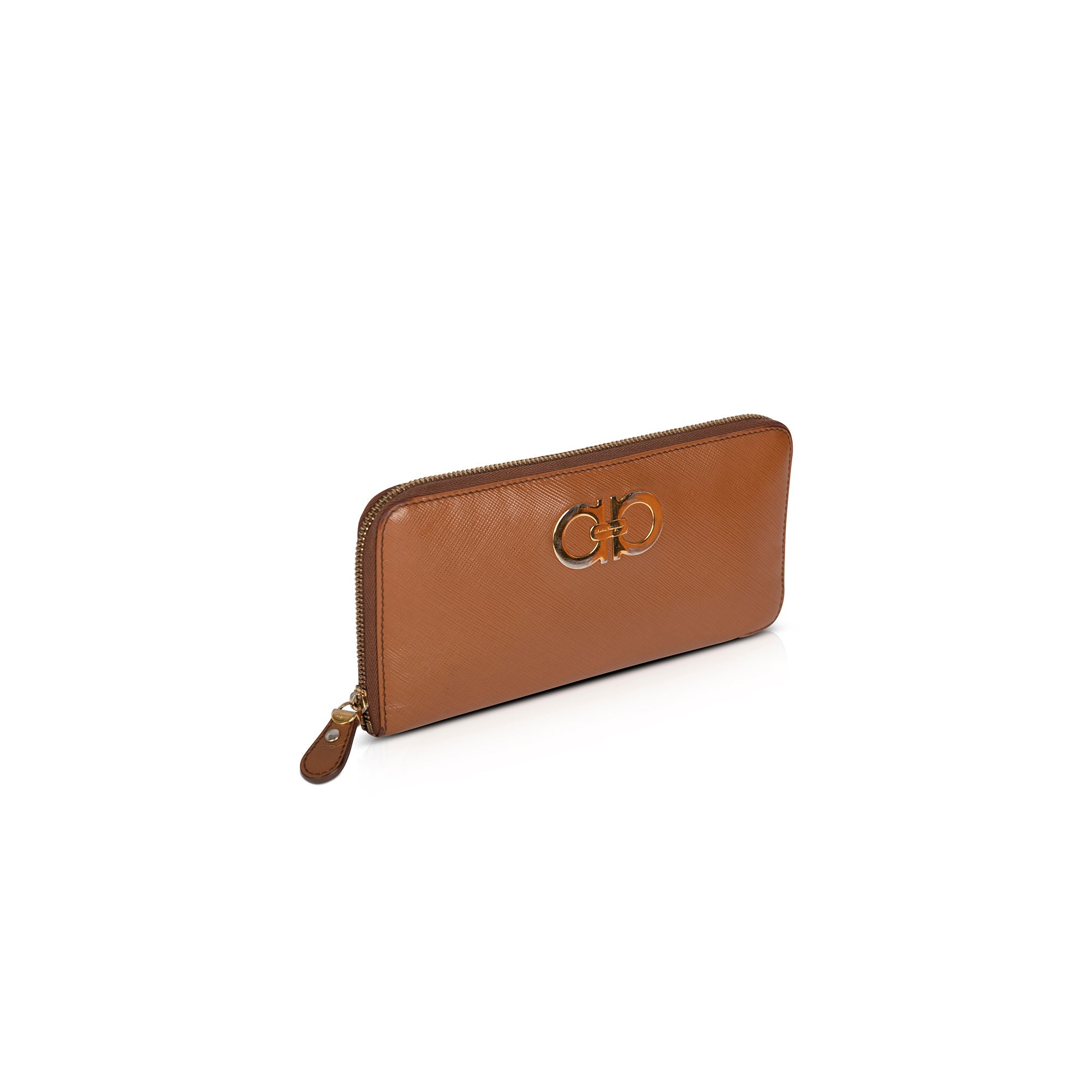 Salvatore Ferragamo Double Gancio Zip-Around Wallet