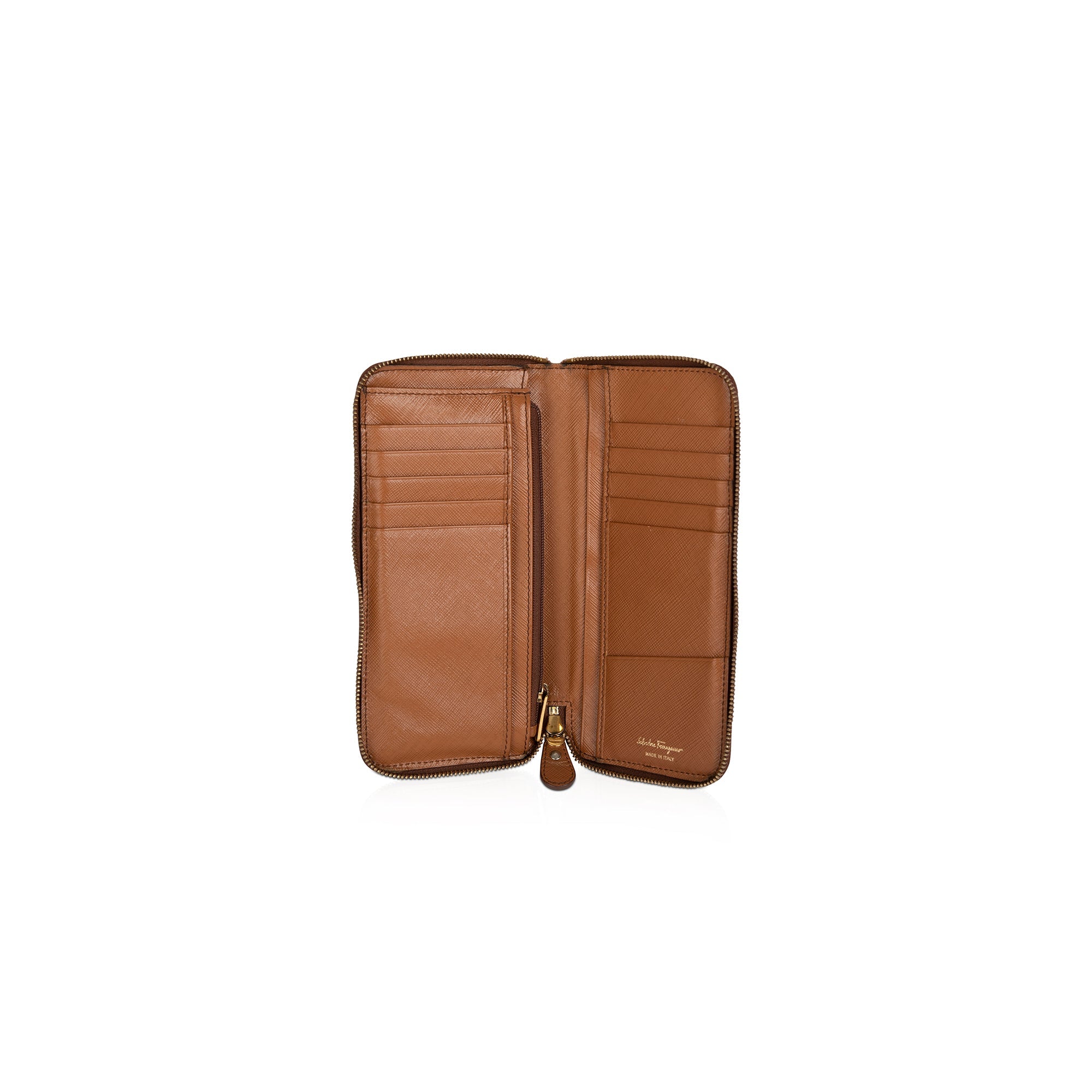 Salvatore Ferragamo Double Gancio Zip-Around Wallet