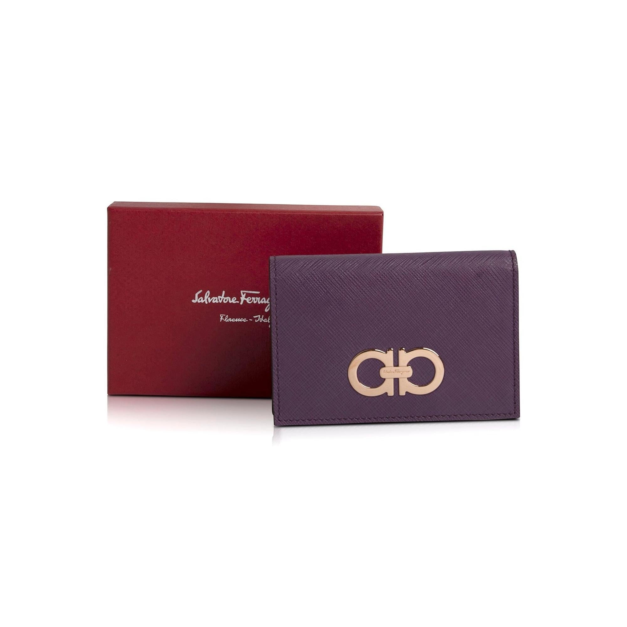 Salvatore Ferragamo Gancini Credit Card Holder w/ Box