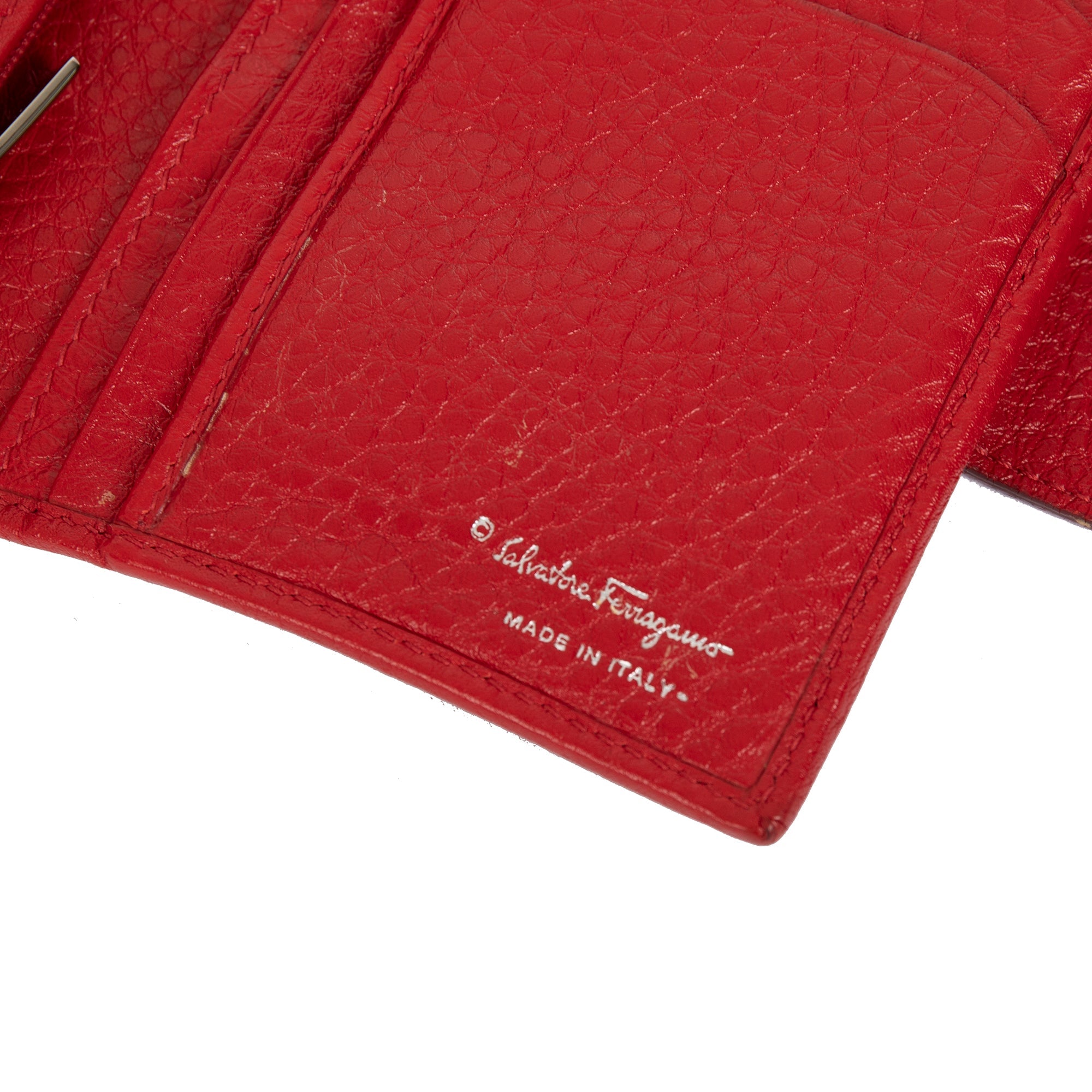 Salvatore Ferragamo Gancini Leather Flap Wallet