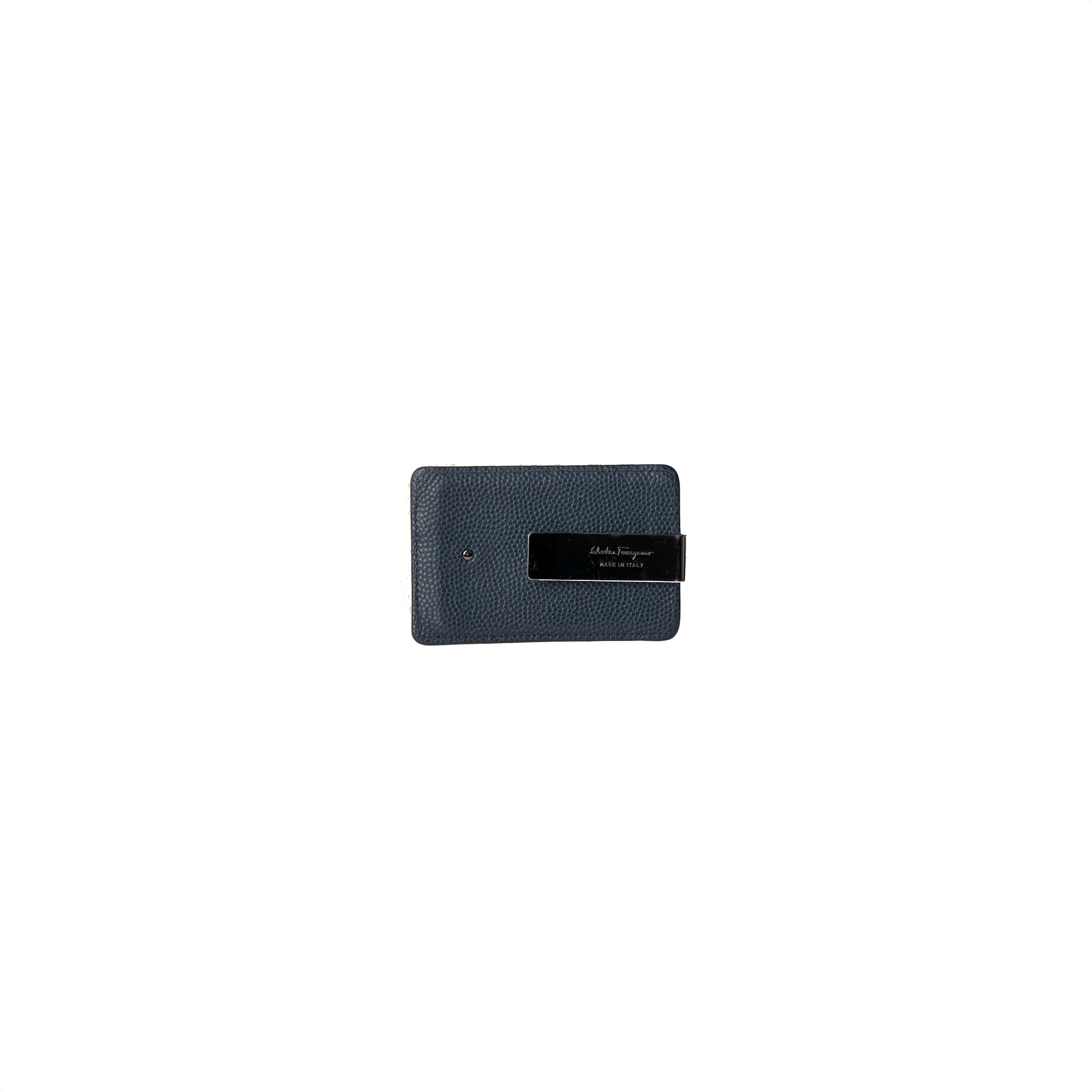 Salvatore Ferragamo Leather Money Clip Card Holder