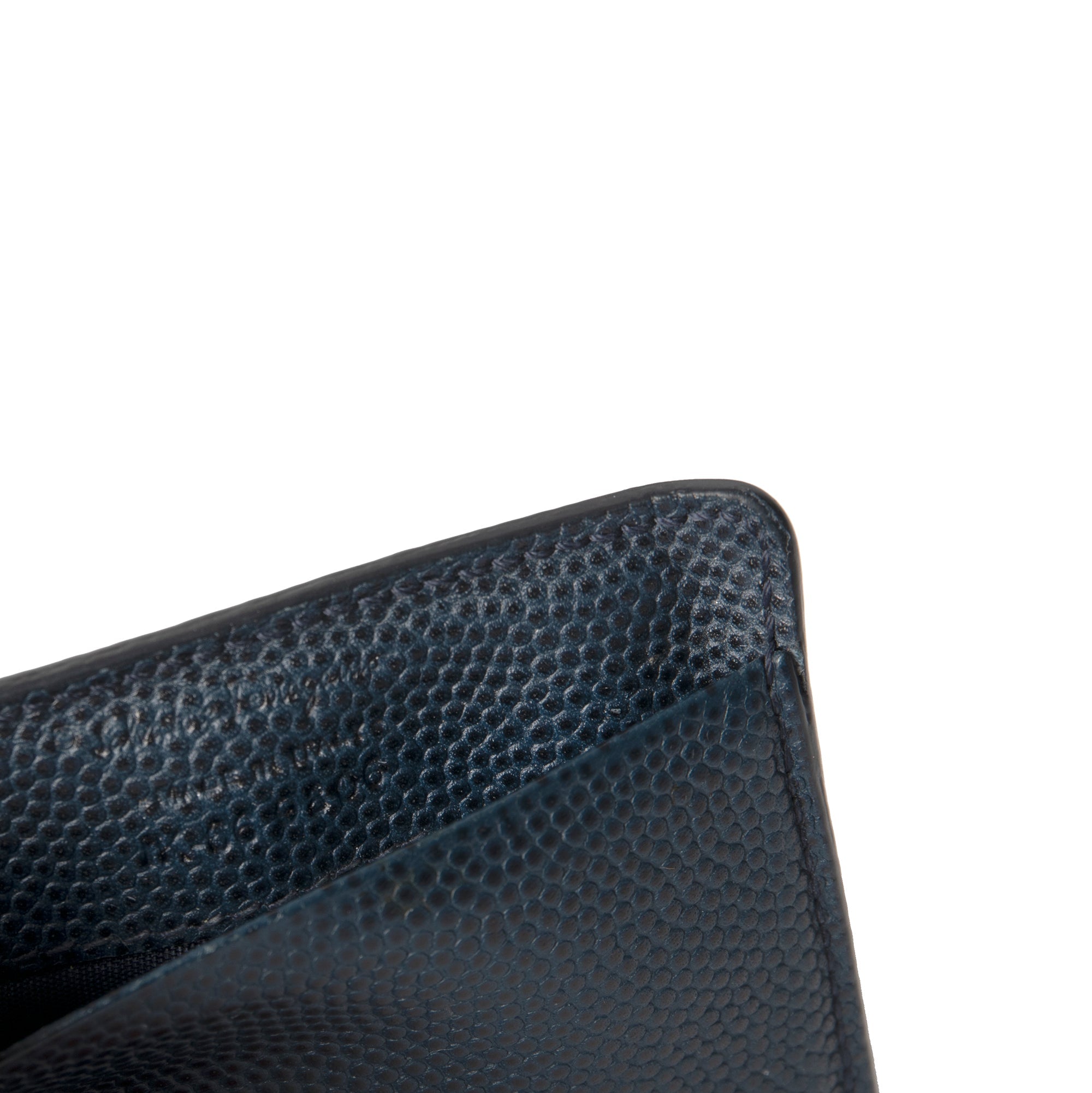 Salvatore Ferragamo Leather Money Clip Card Holder