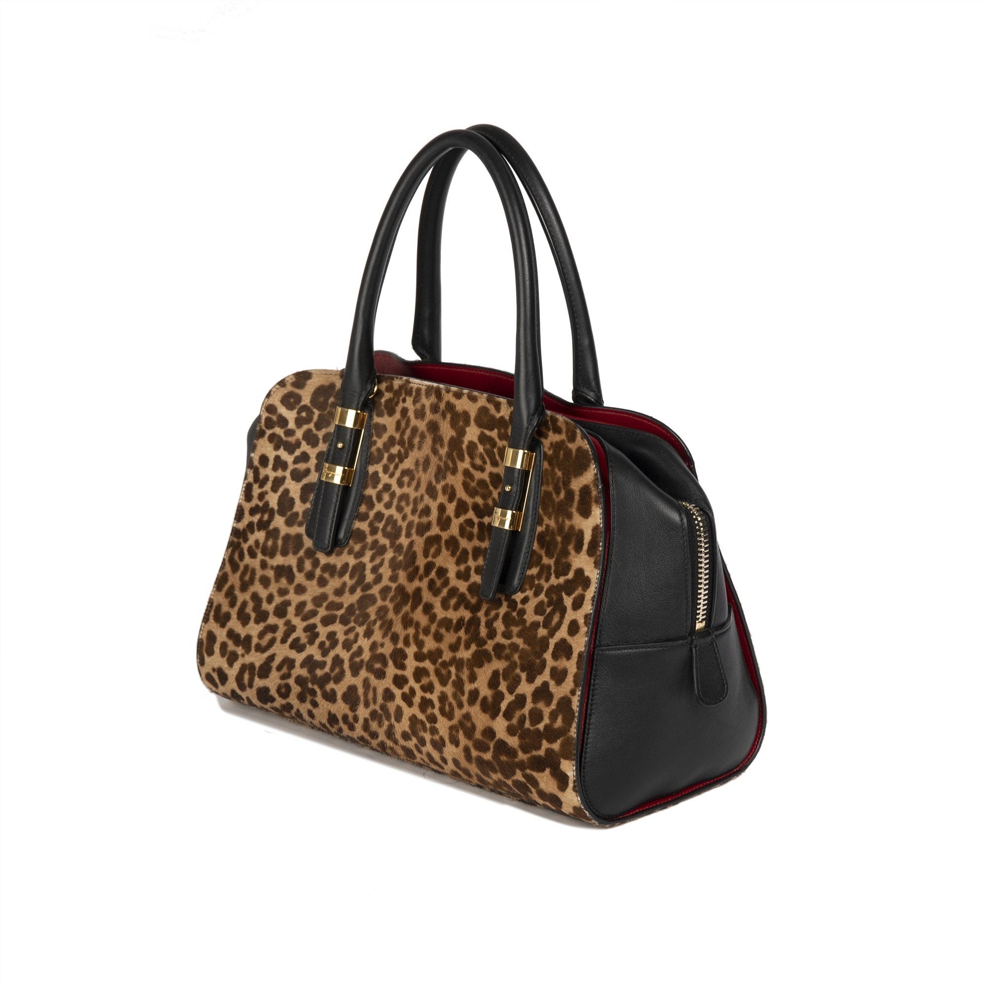 Salvatore Ferragamo Leopard Print Pony Hair Emmy Tote