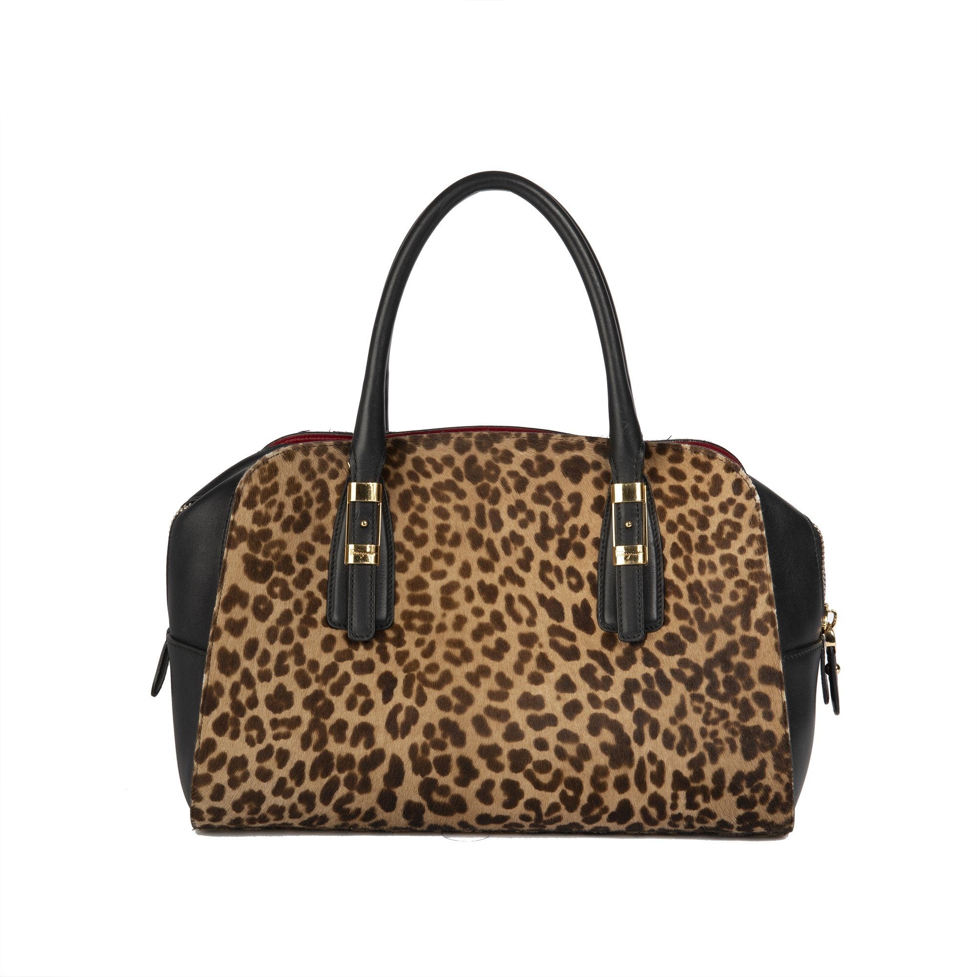 Salvatore Ferragamo Leopard Print Pony Hair Emmy Tote