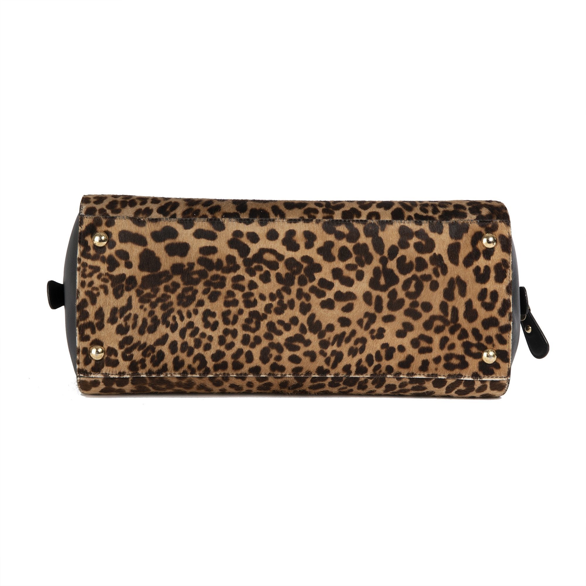 Salvatore Ferragamo Leopard Print Pony Hair Emmy Tote