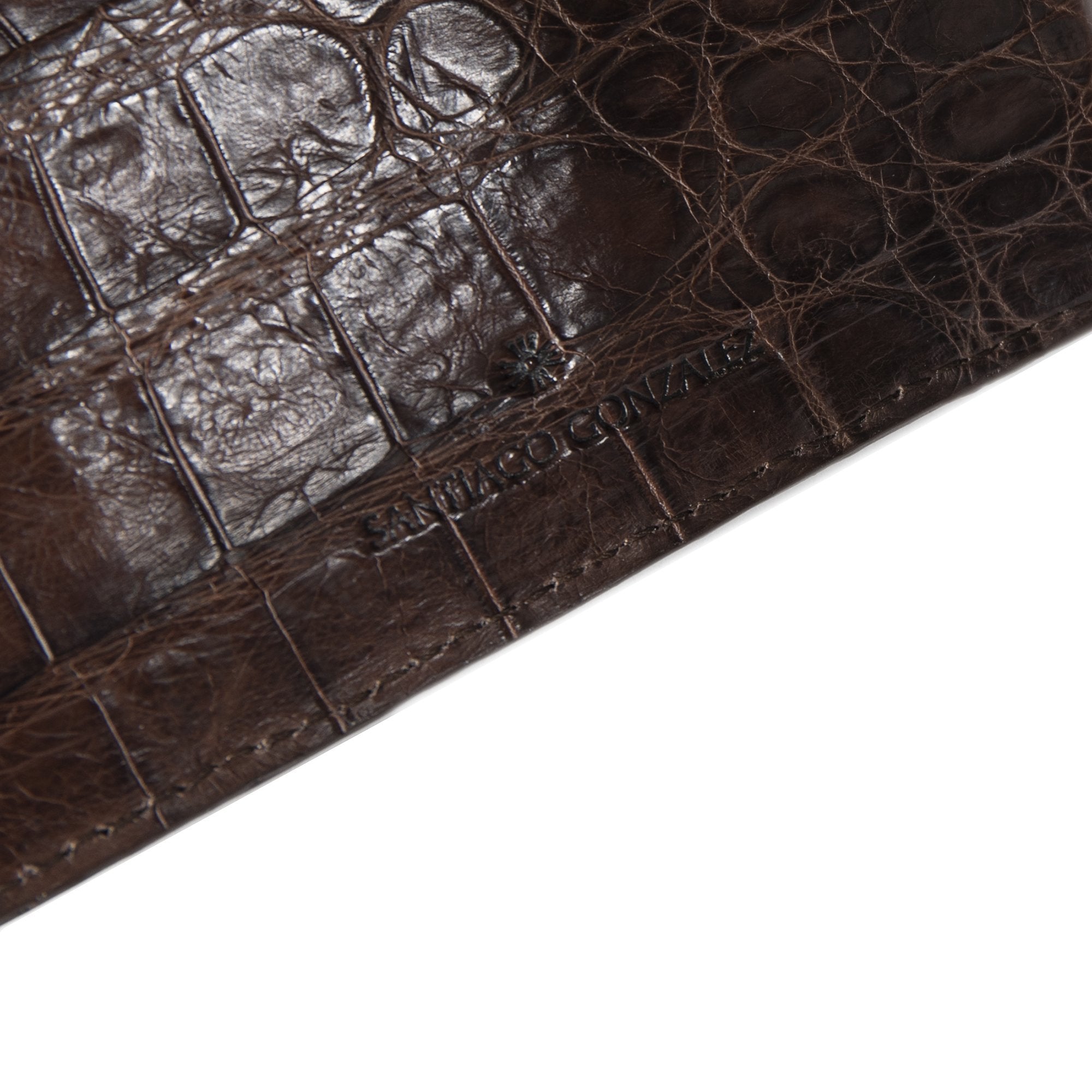 Santiago Gonzalez Crocodile Bifold Wallet w/ Box