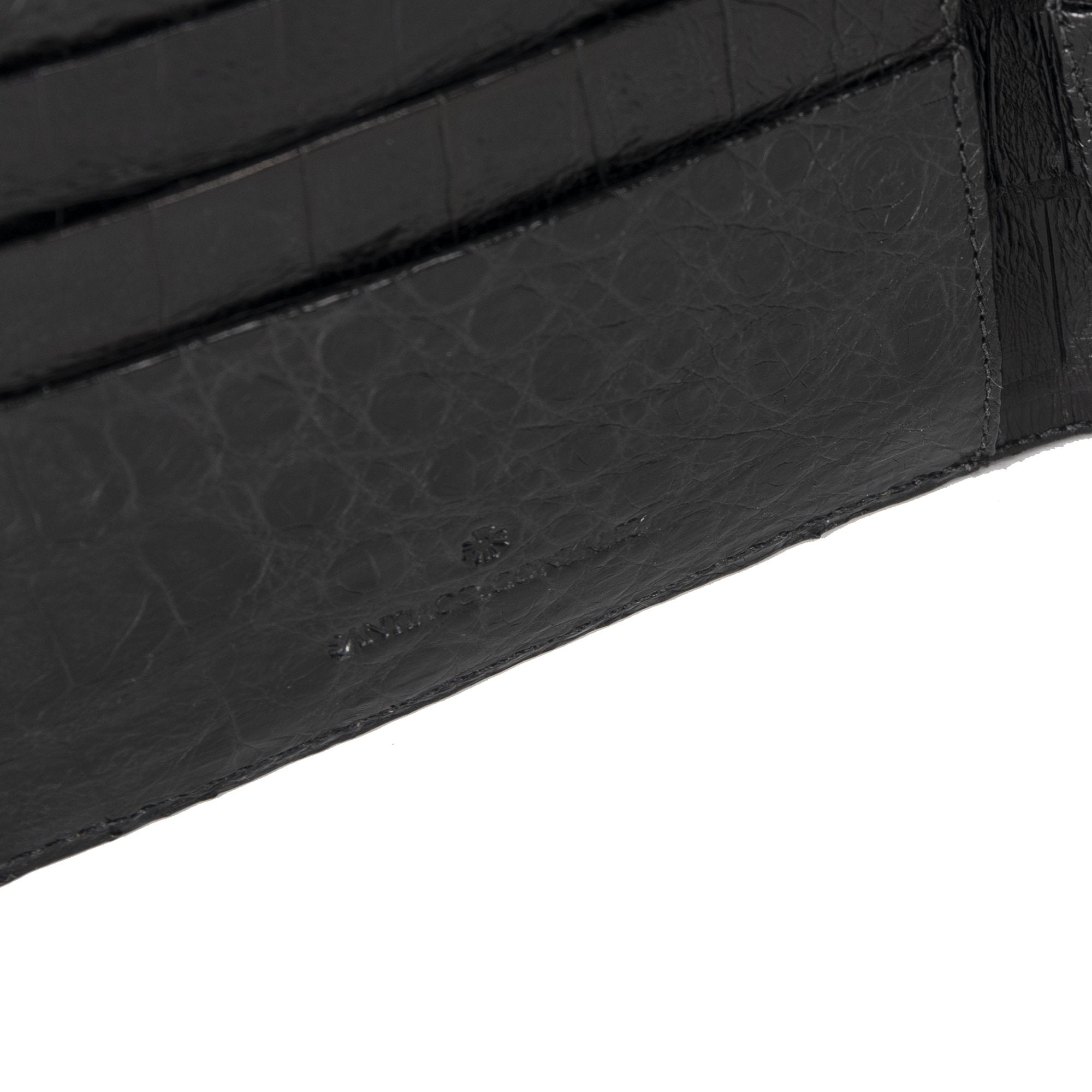 Santiago Gonzalez Crocodile Bifold Wallet w/ Box