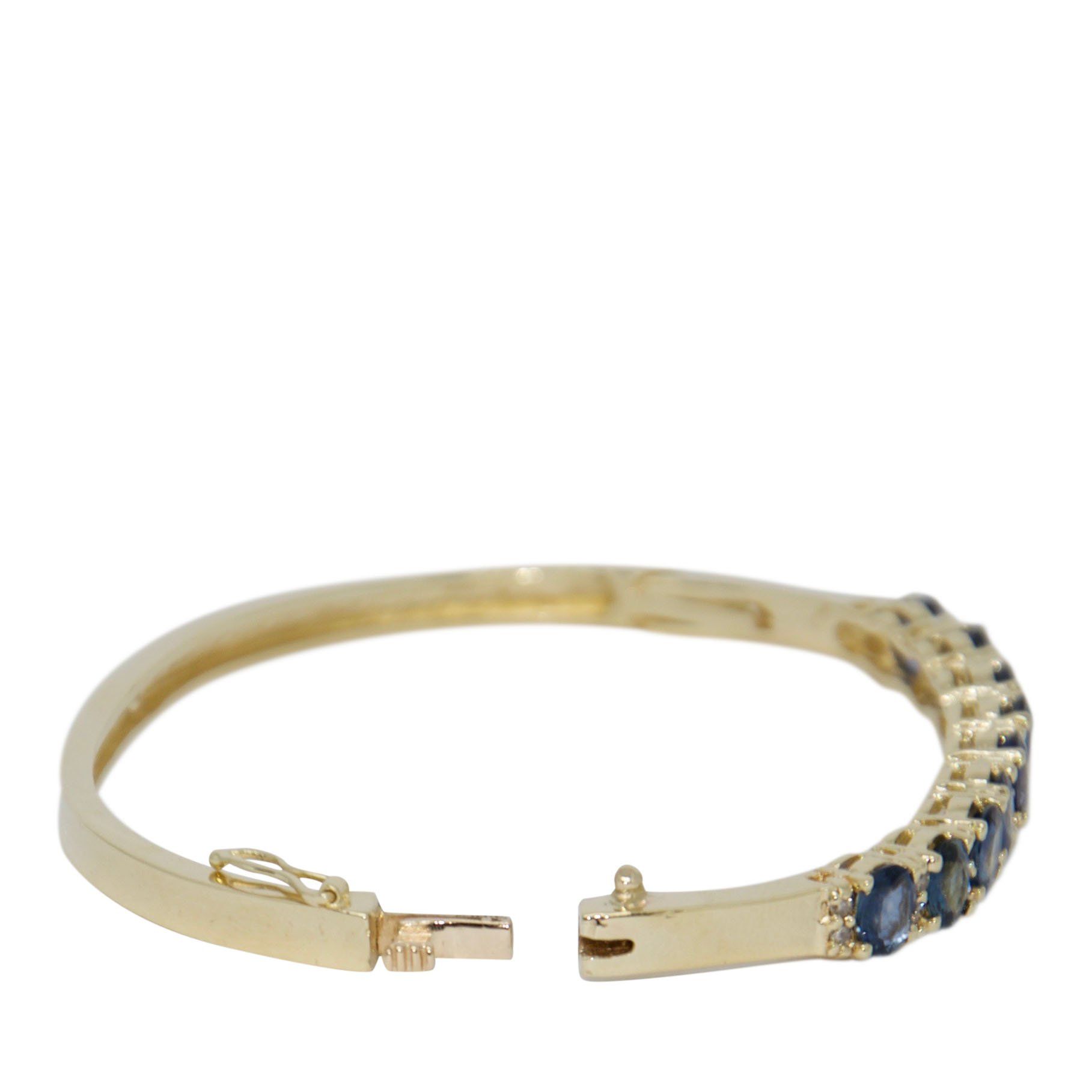 Sapphire & Diamond Bangle Bracelet