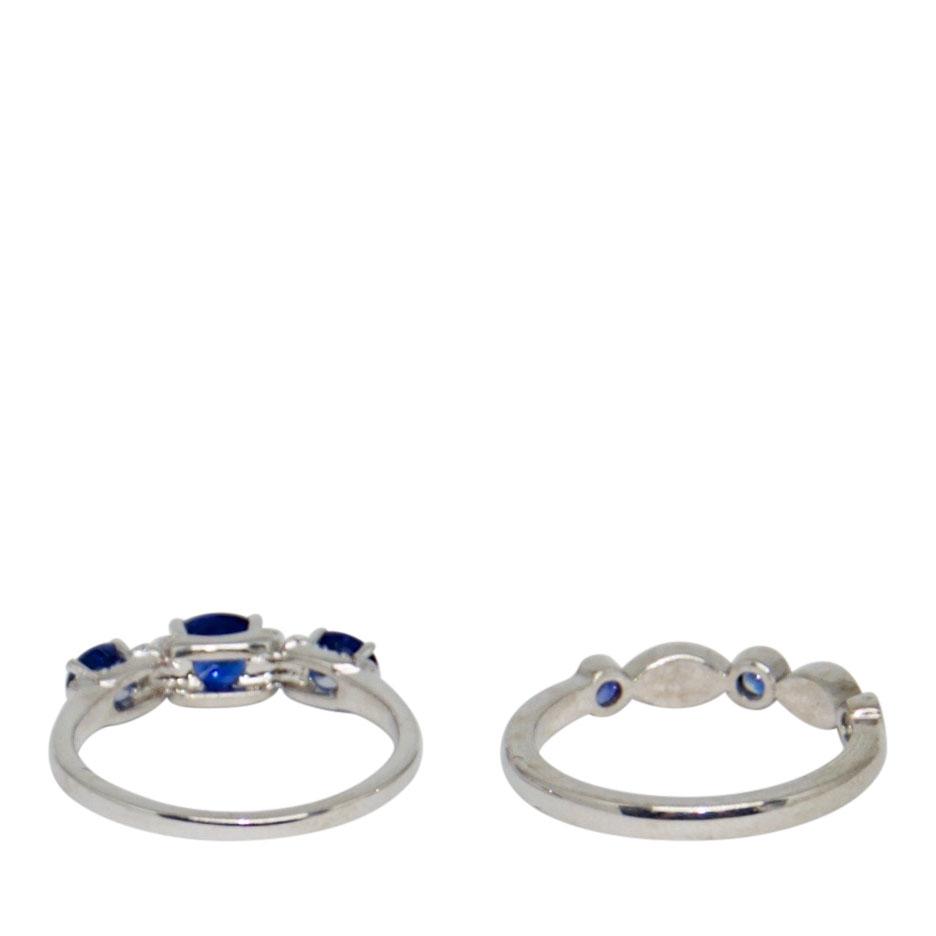 Sapphire & Diamond Ring Set
